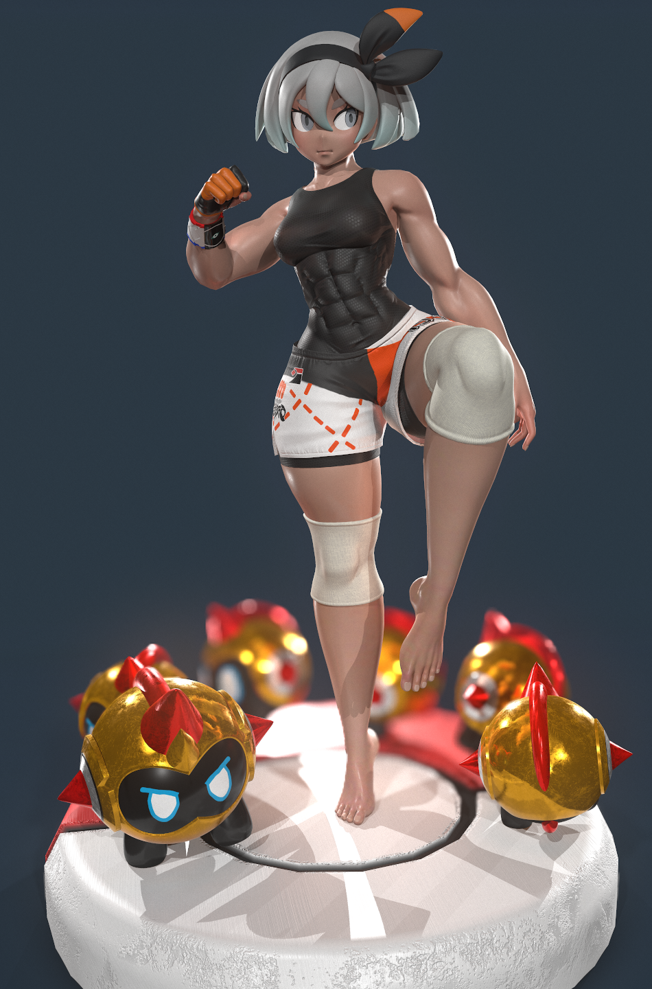 Gym leader Bea - 3D modeling, Pokemon, Strong girl, Bea, Anime, Video, Longpost