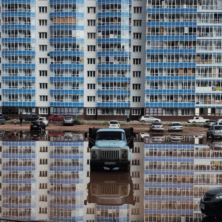 Lonely GAZik - Gaz-53, The photo, Puddle, Auto