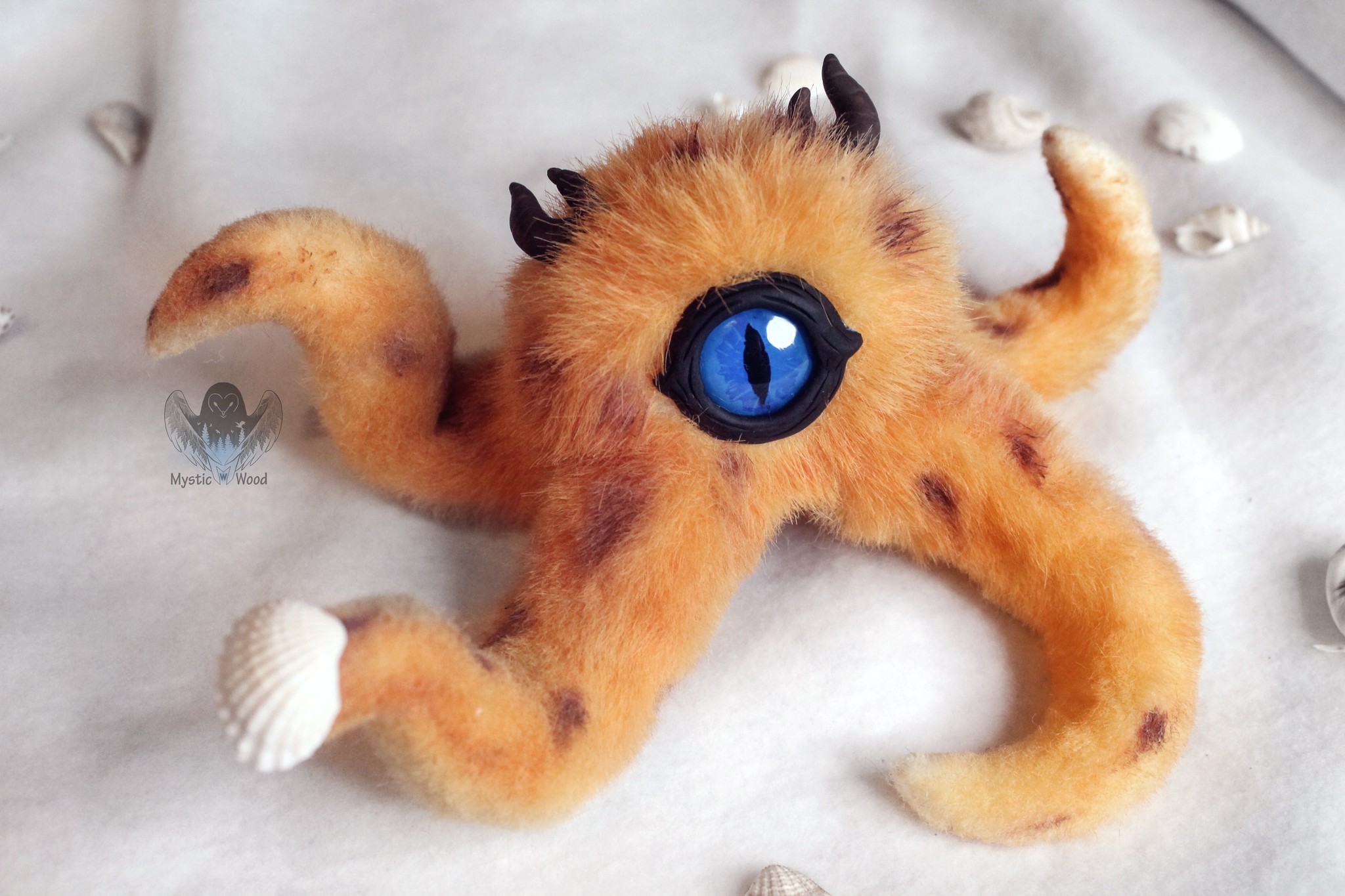 Octapius spotted - My, Handmade, Polymer clay, Needlework without process, Toys, With your own hands, Longpost