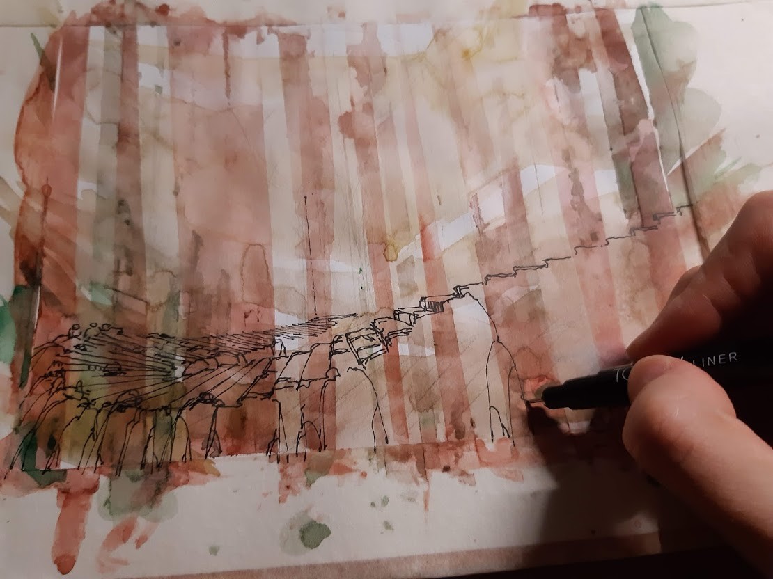 Drawing to music - My, Drawing, Watercolor, Longpost