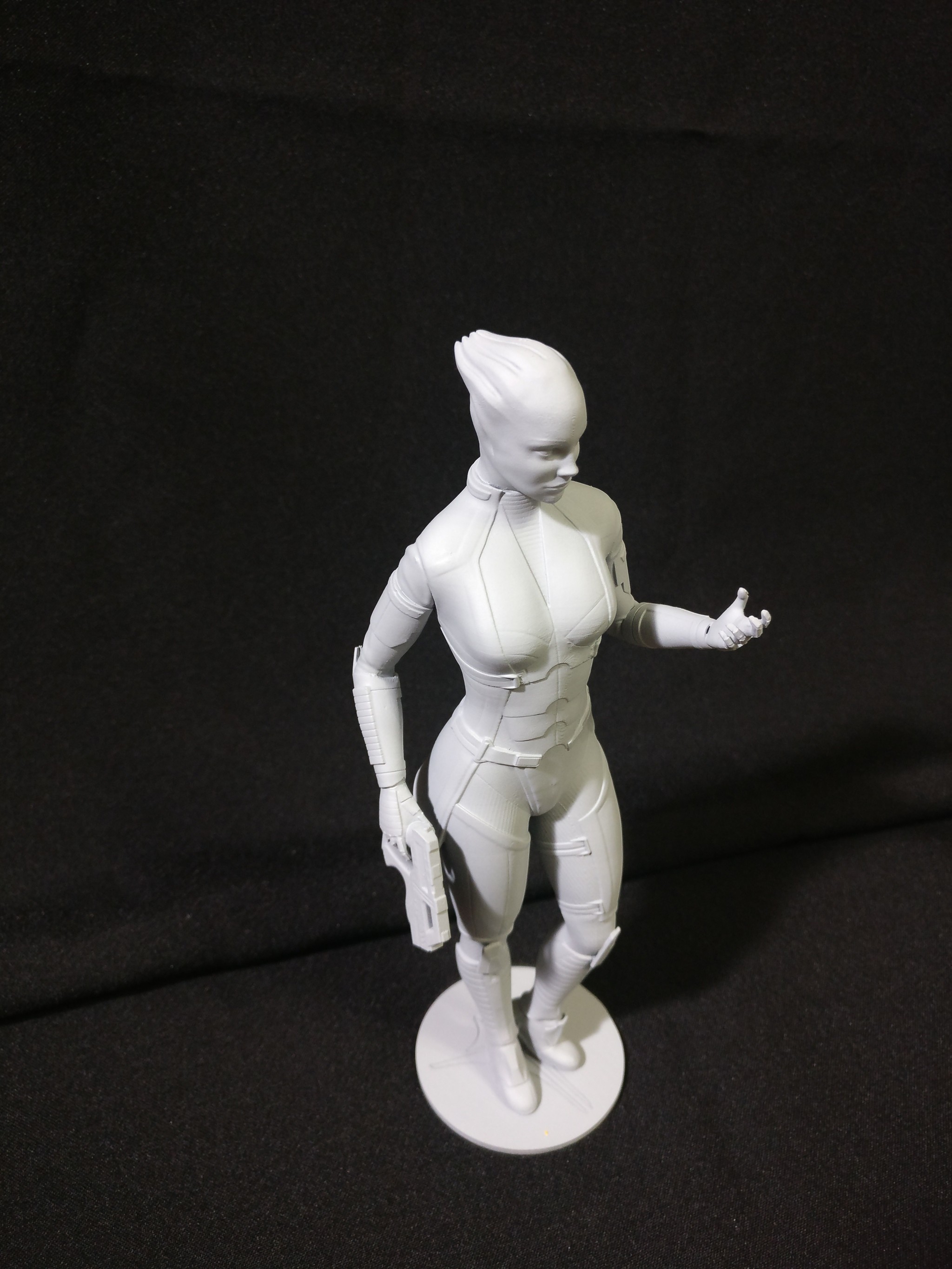 Mass effect, Liara. Printing the model - My, Mass effect, Bioware, Zbrush, 3D printer, 3D modeling, Author's toy, Sculpture, Video, Longpost, Liara Tsoni