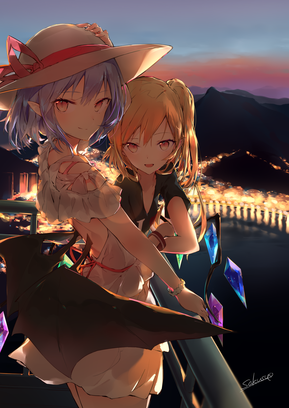 Remi & Flan - Touhou, Anime art, Anime, Flandre scarlet, Remilia scarlet, Sakusyo