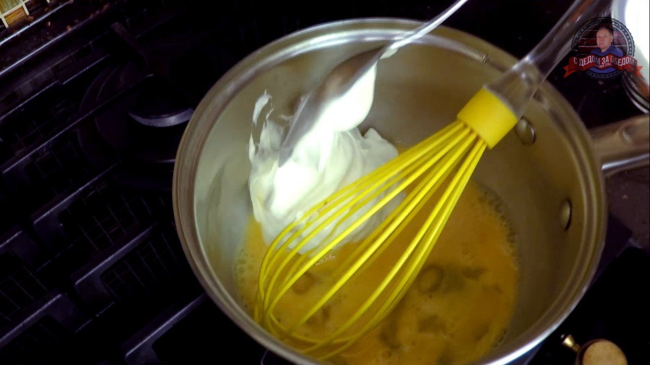 No-bake cake with custard - My, No baking, Cake, Recipe, Yummy, Video recipe, With grandfather at lunch, Video, Longpost, Cooking