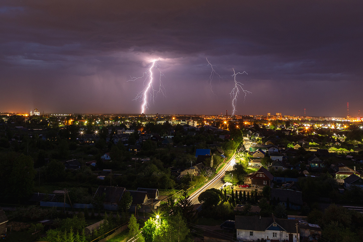 Немного фоток с молниями вам в ленту, ну и пару видео) - Моё, Гроза, Лига охотников за грозами, Молния, Псков, Видео, Длиннопост