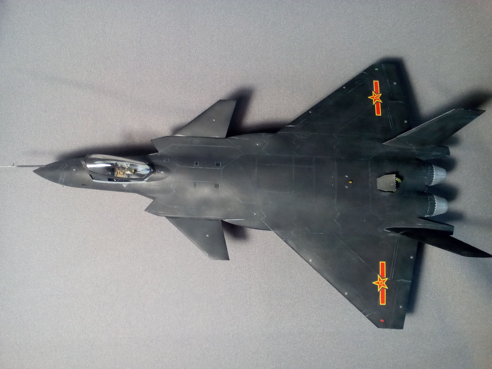 Dragon of Heaven. - My, Stand modeling, Prefabricated model, Aircraft modeling, Fighter, China, Fifth generation, Prototype, Longpost