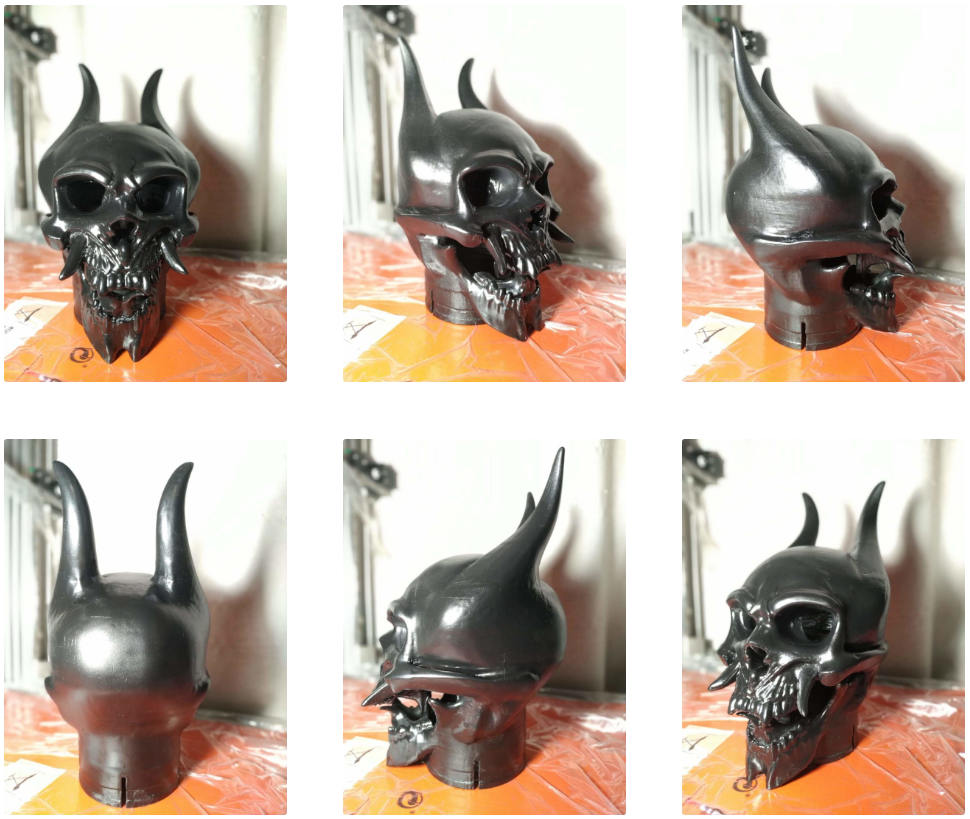 Snorkel attachment skull - My, 3D печать, 3D printer, Snorkel, With your own hands, Longpost