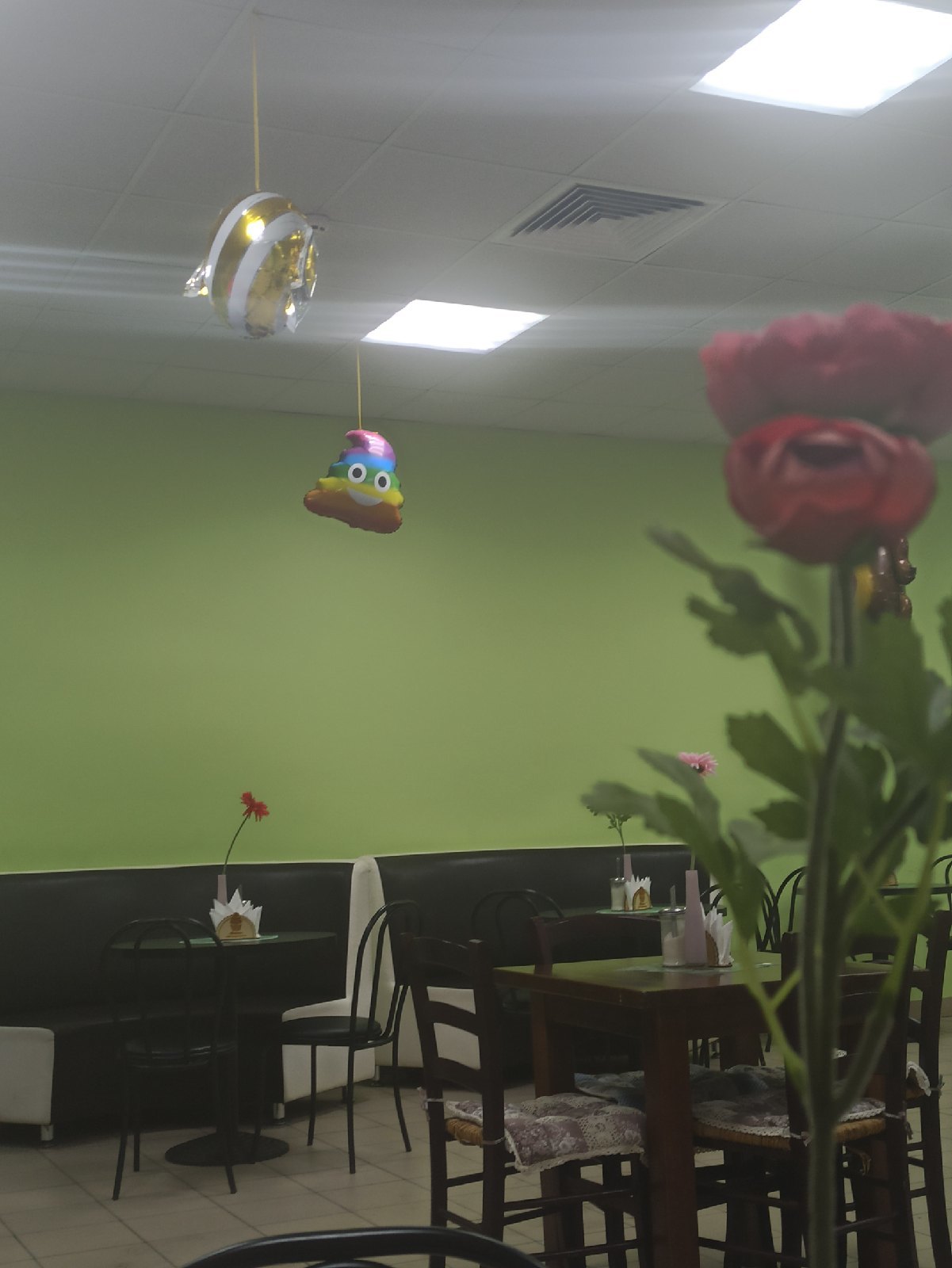 Cafe decoration - My, Cafe, Registration, Balloon, Longpost