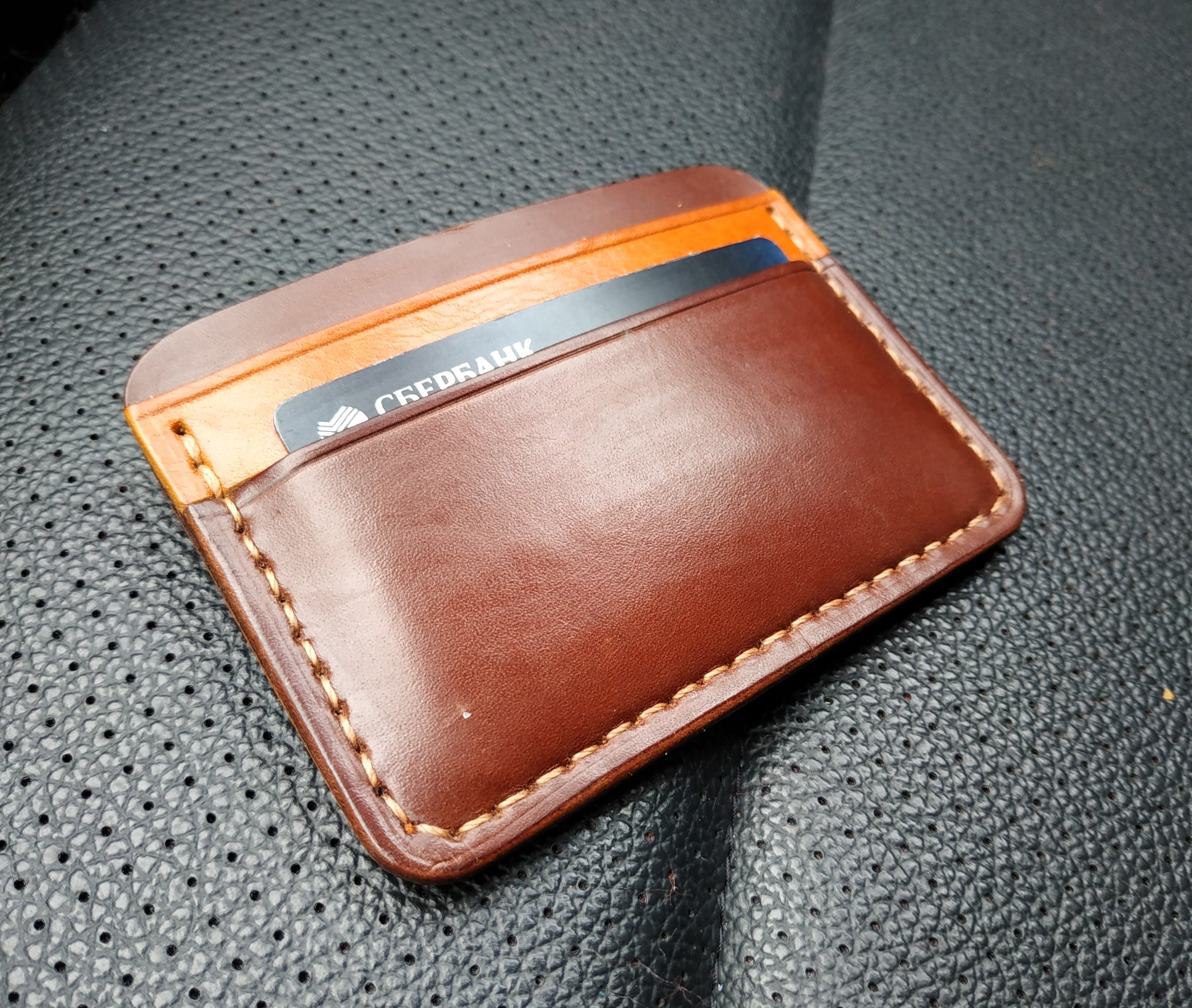 Leather case for credit cards and business cards. Cardholder - My, Leather products, Cardholder, Longpost