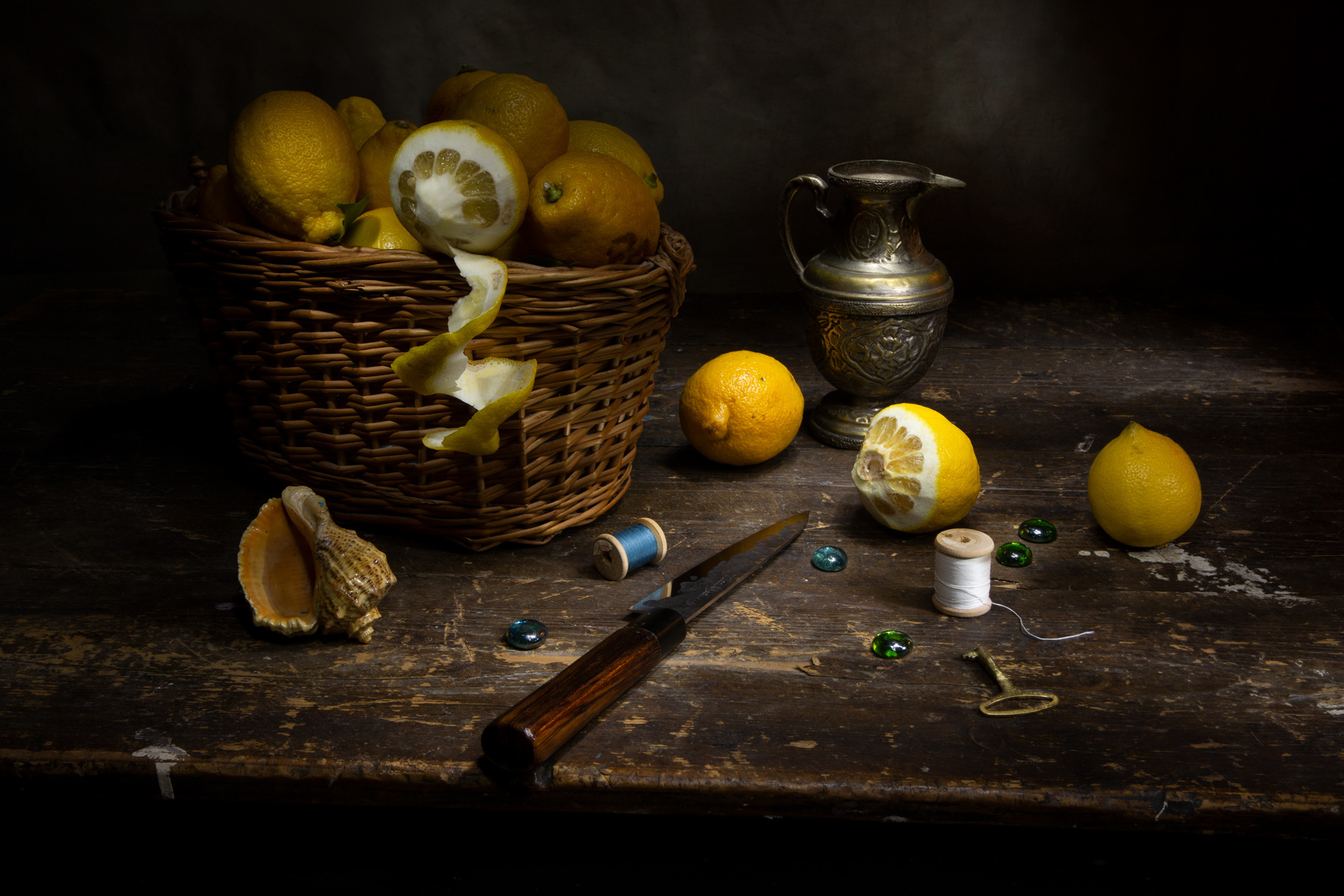 Still life with lemons - My, The photo, Still life, Lemon