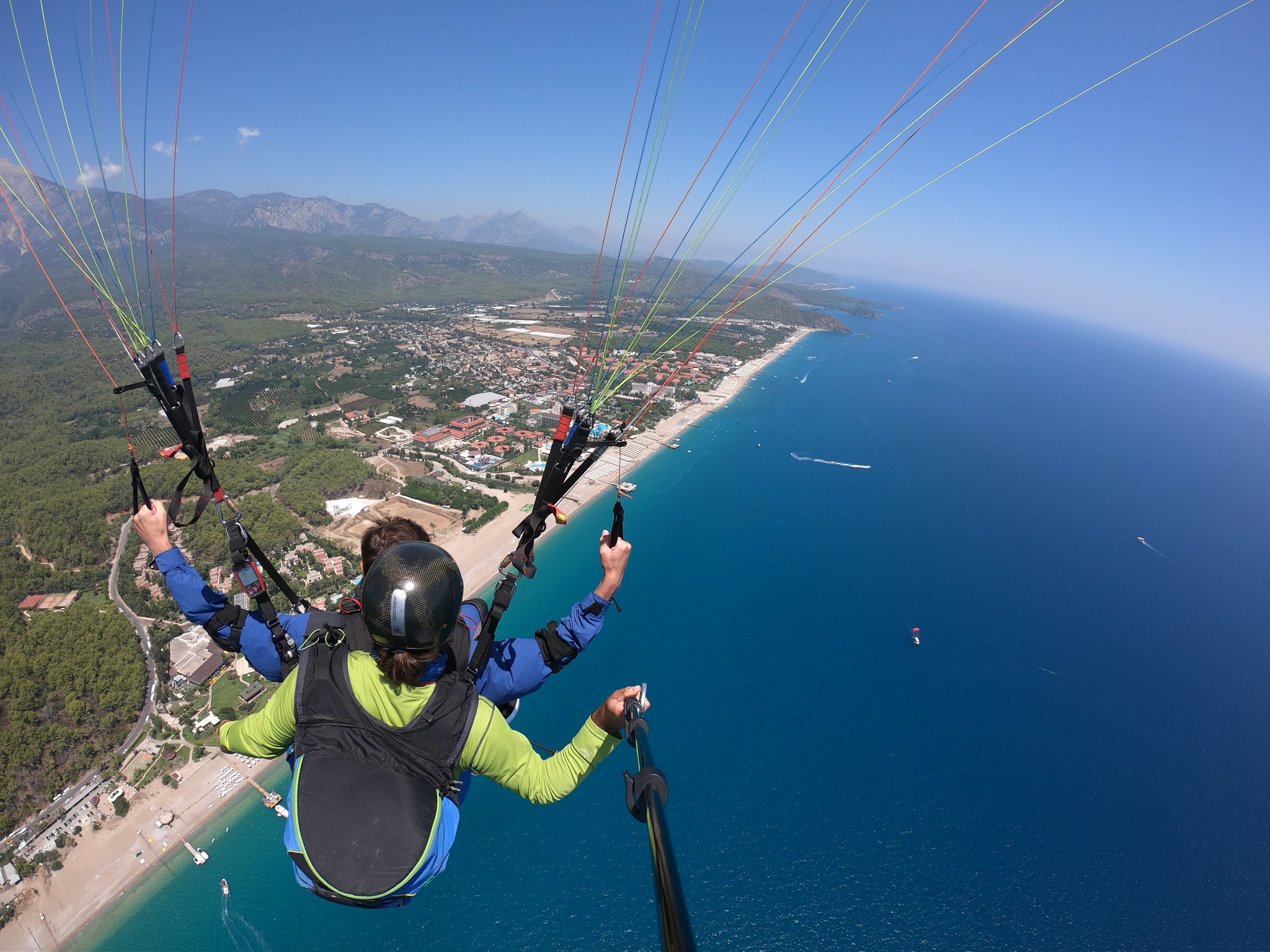 Paragliding from Mount Tahtali, Turkiye - My, Kemer, Turkey, Paragliding, The mountains, Cable car, Longpost