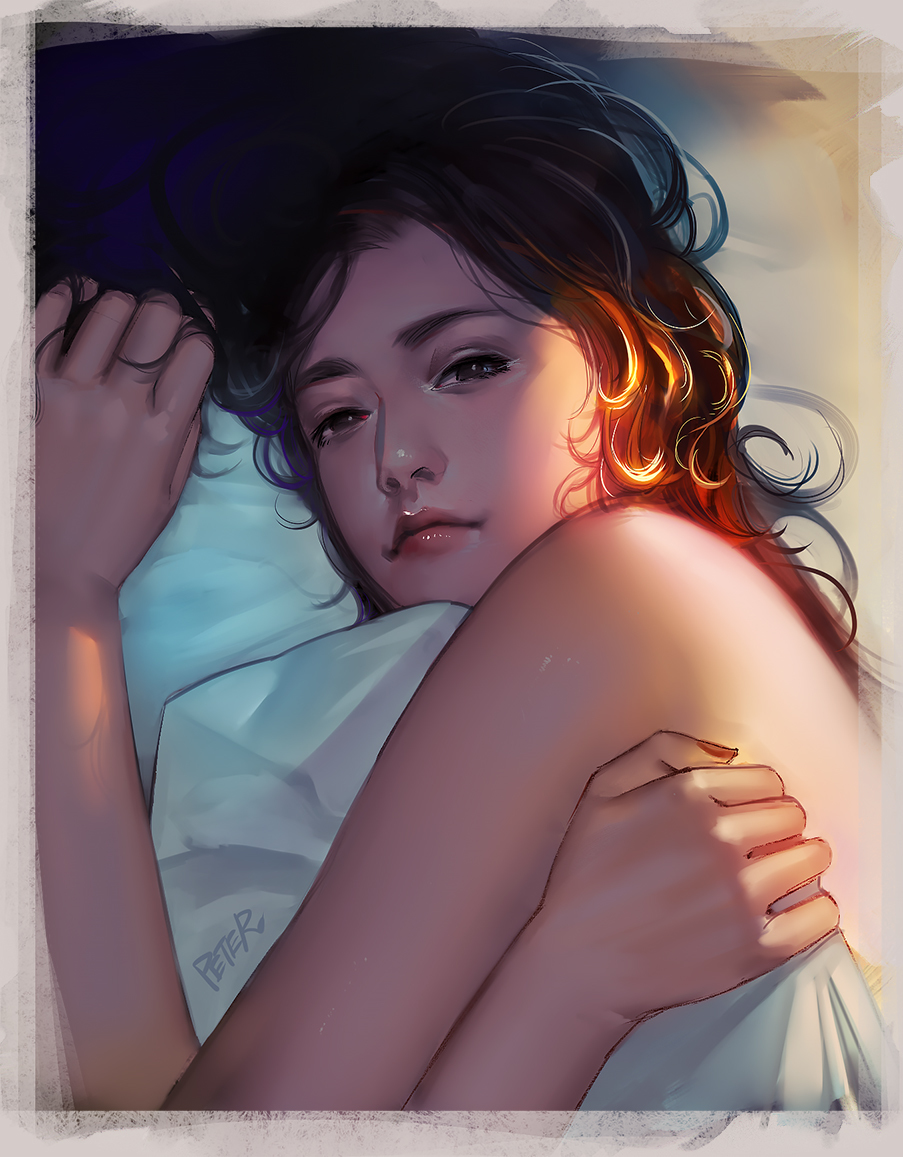 Girls Peter Xiao - NSFW, Art, Erotic, Hand-drawn erotica, Girls, Longpost, Peter Xiao