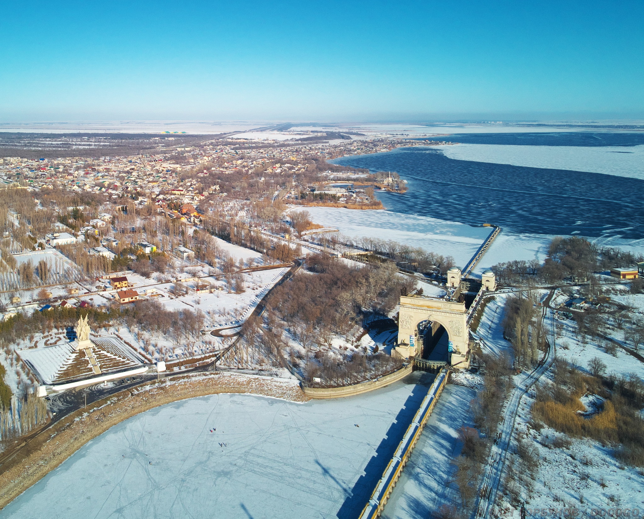 Пятиморск по-белому - Моё, Пятиморск, Весна, Волгоград, Калач-На-Дону, DJI Mavic 2 PRO, Длиннопост