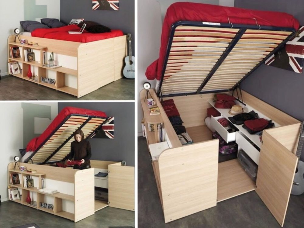 Ideas for small apartments. Bed - My, Studio Apartment, Interior, Permutation, Podium, Advice, Longpost