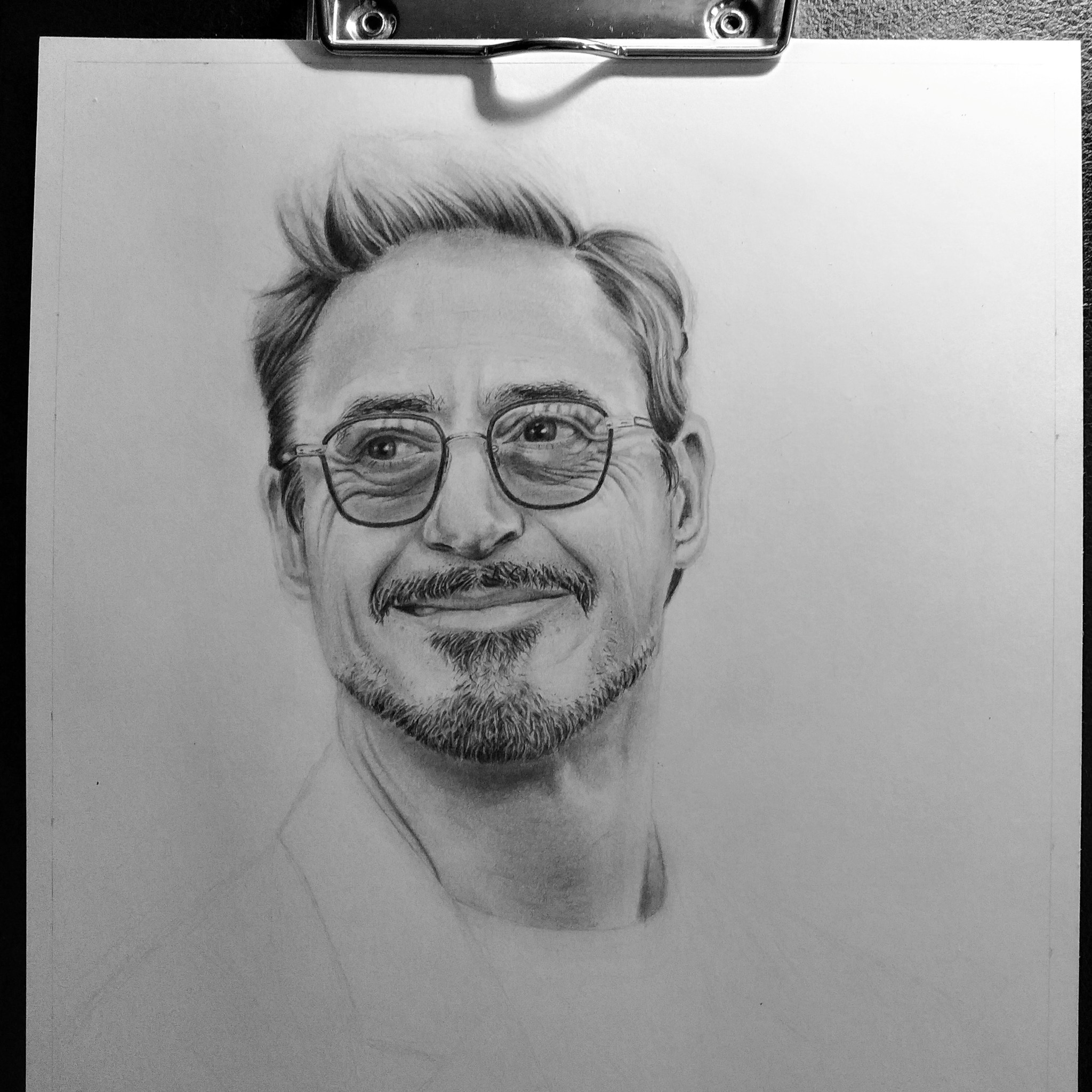 Pencil drawing - My, Drawing, Art, Tony Stark, iron Man, Pencil drawing, Pencil, Longpost, Robert Downey Jr.