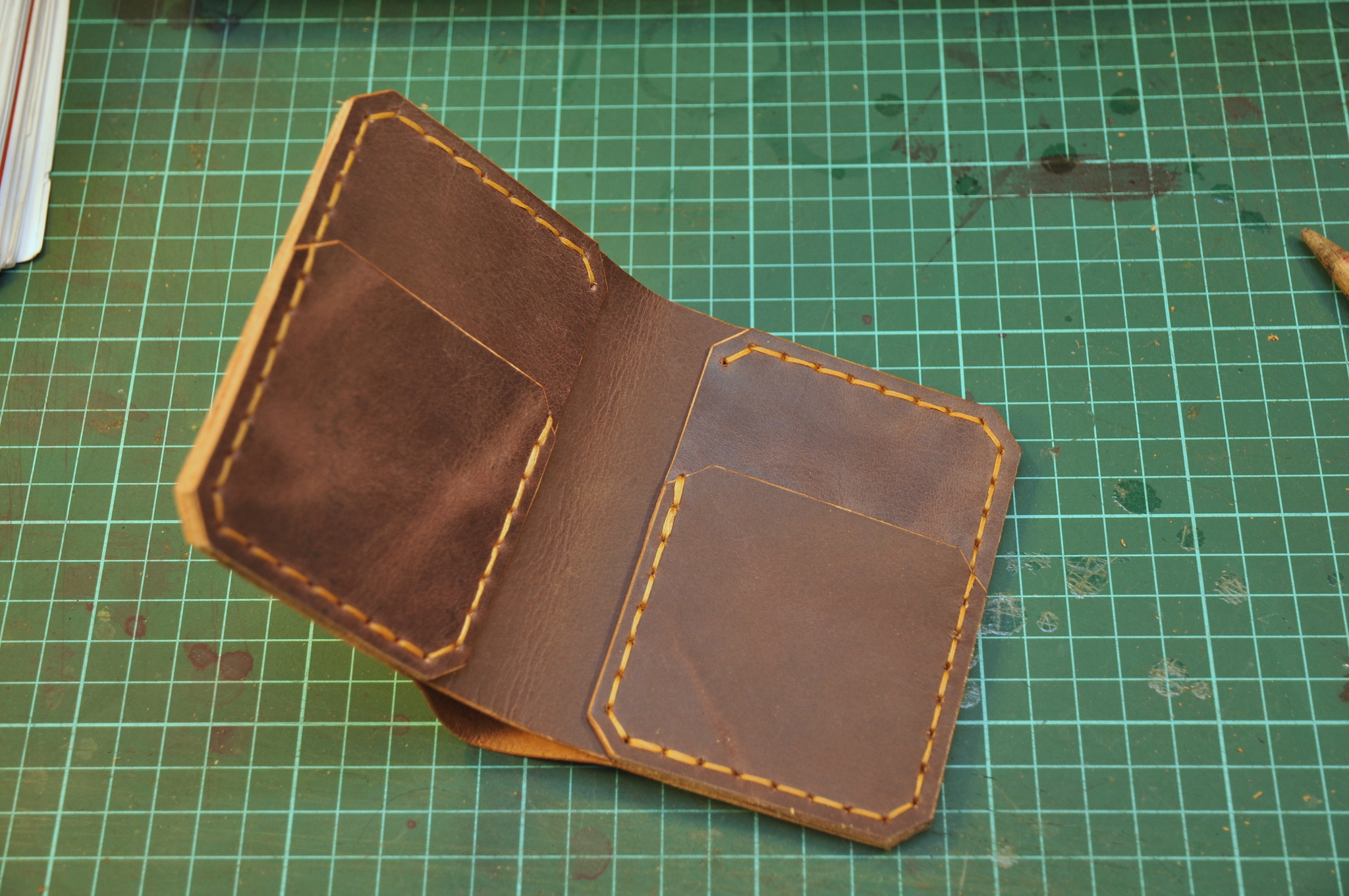 Making a slightly strange wallet - My, Handmade, Leather, Wallet, With your own hands, Longpost