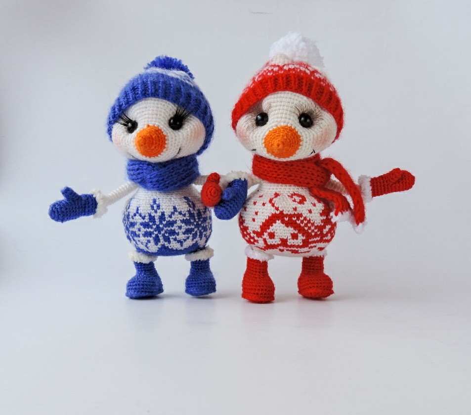 Snowmen - My, snowman, Needlework without process, With your own hands, Crochet, Jacquard, Longpost