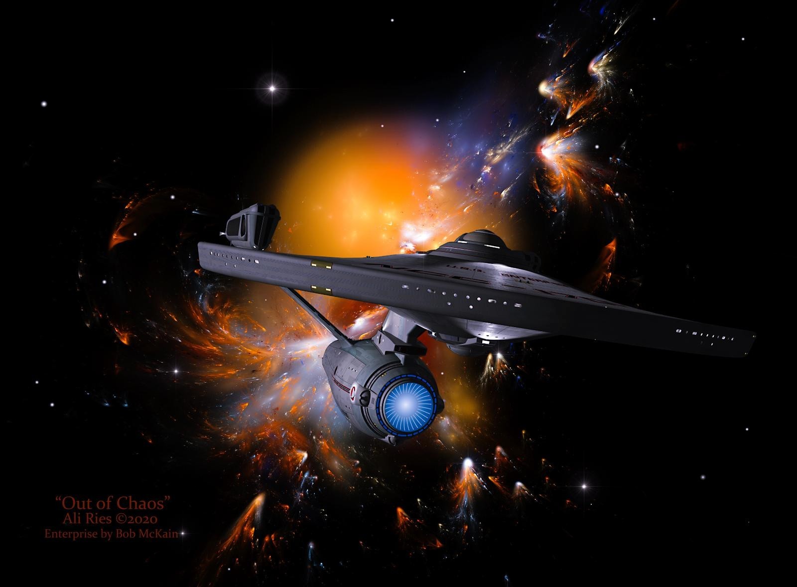 USS Enterprise-1701 - Star trek, Starship Enterprise, Spaceship, Art, Drawing, Space