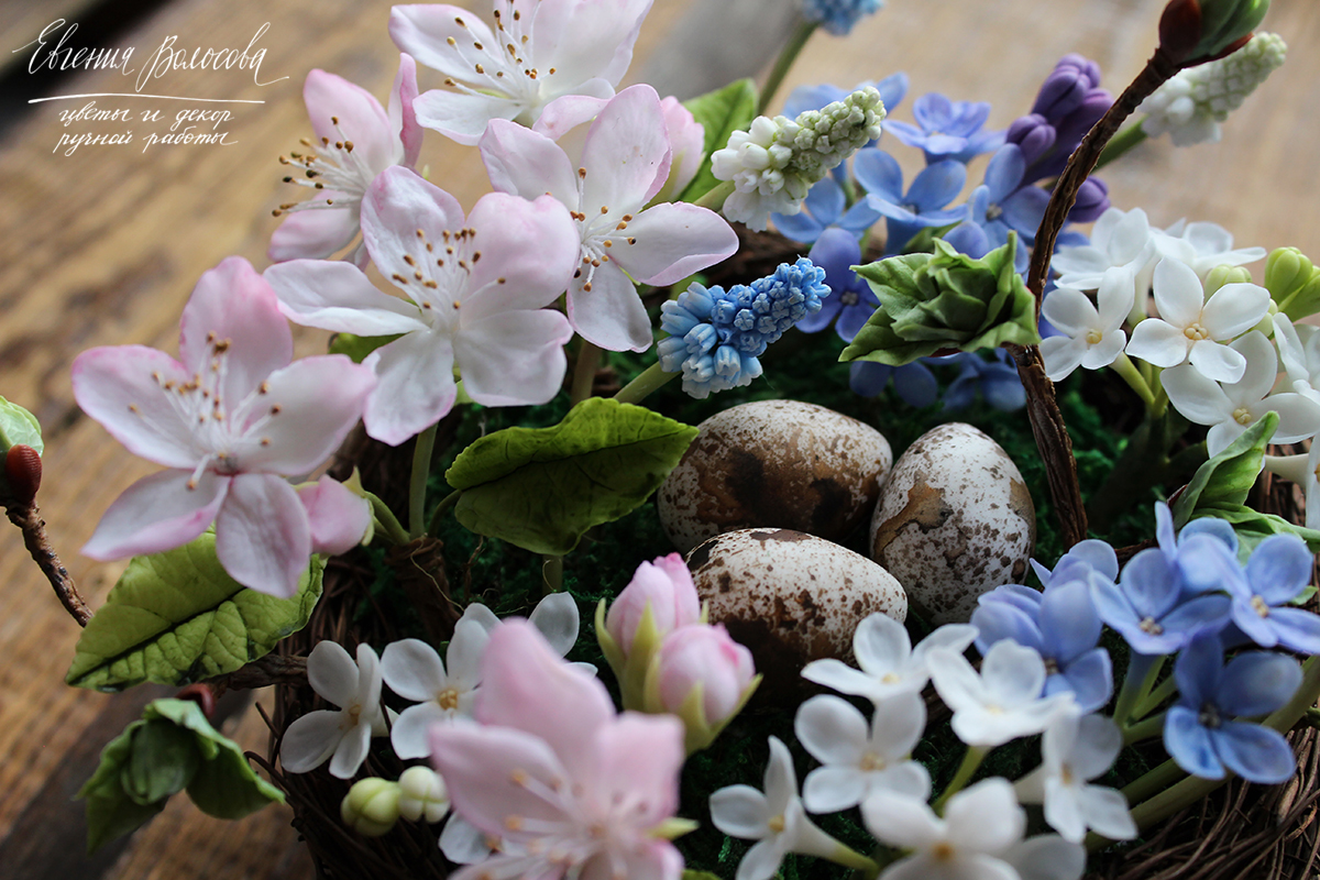 My handmade spring - My, Longpost, Polymer clay, Flowers, Cold porcelain, Needlework without process