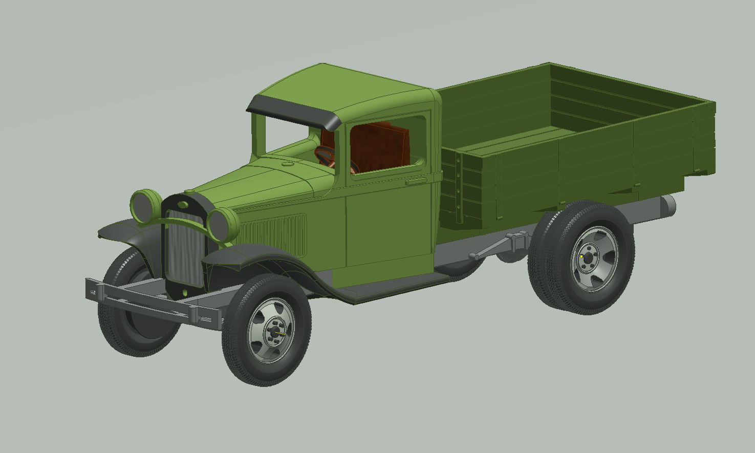 Lorry and ZiS-3 firing cannon on a 3D printer - My, Zis-3, Cannon, Semi-and-a-half, Gaz-Aa, Seal, Video, Longpost