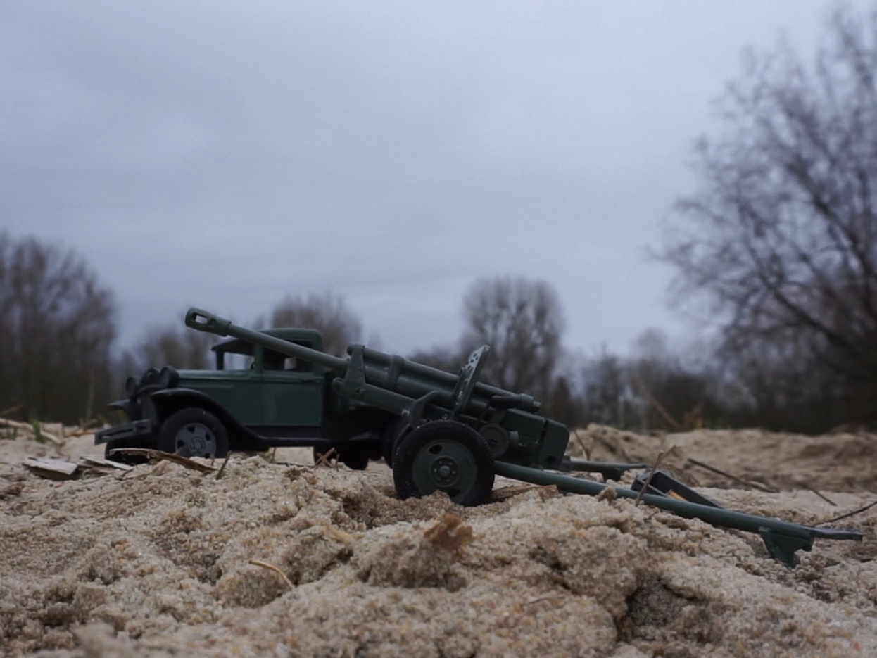 Lorry and ZiS-3 firing cannon on a 3D printer - My, Zis-3, Cannon, Semi-and-a-half, Gaz-Aa, Seal, Video, Longpost