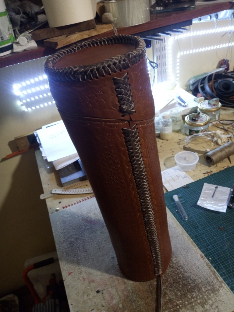 Case for drumsticks, manufacturing process - My, Natural leather, With your own hands, Chest, Handmade, Leather, Longpost, Needlework with process