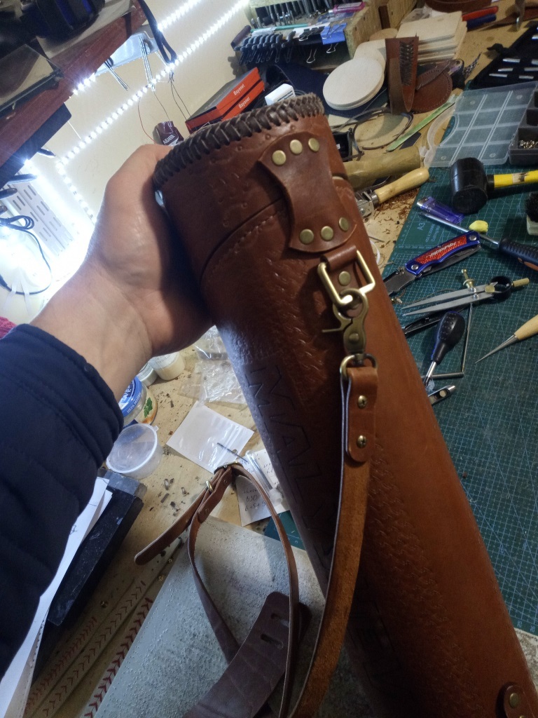 Case for drumsticks, manufacturing process - My, Natural leather, With your own hands, Chest, Handmade, Leather, Longpost, Needlework with process