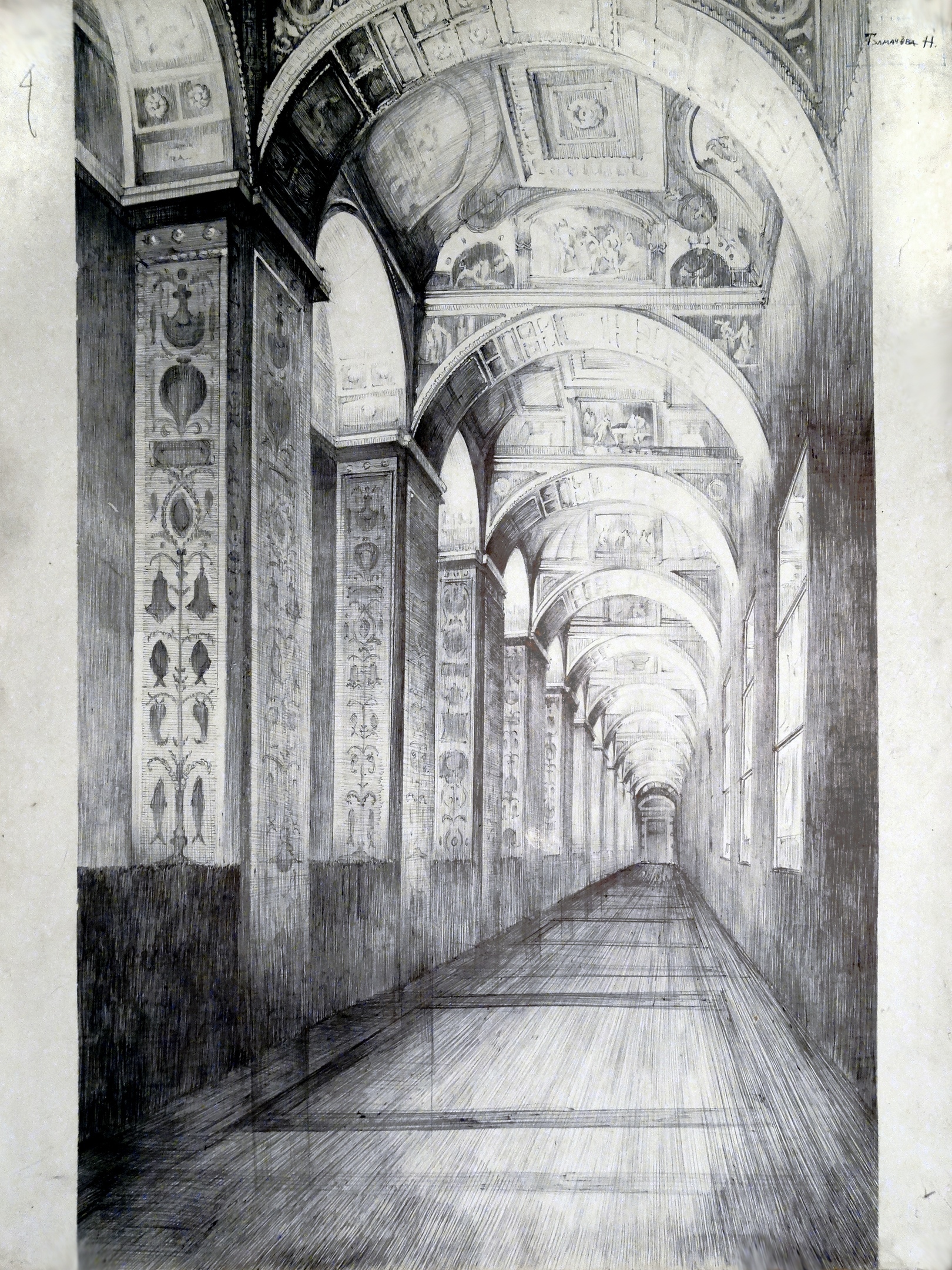 My Hermitage interiors - My, Drawing, Pencil drawing, Hermitage, Longpost