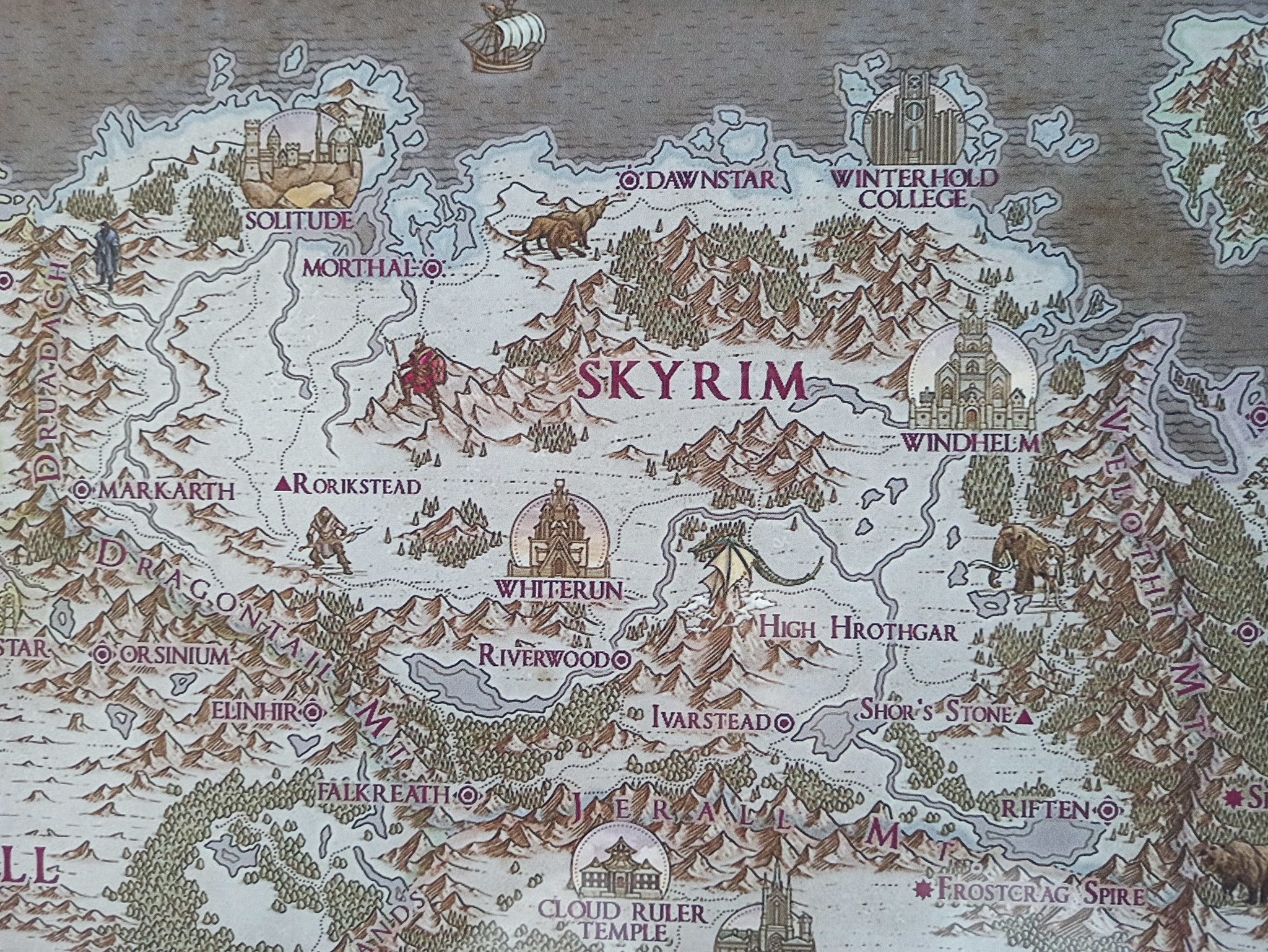 Тамриэль на кухне - Моё, The Elder Scrolls, Стол, Столешница, Карты, Длиннопост