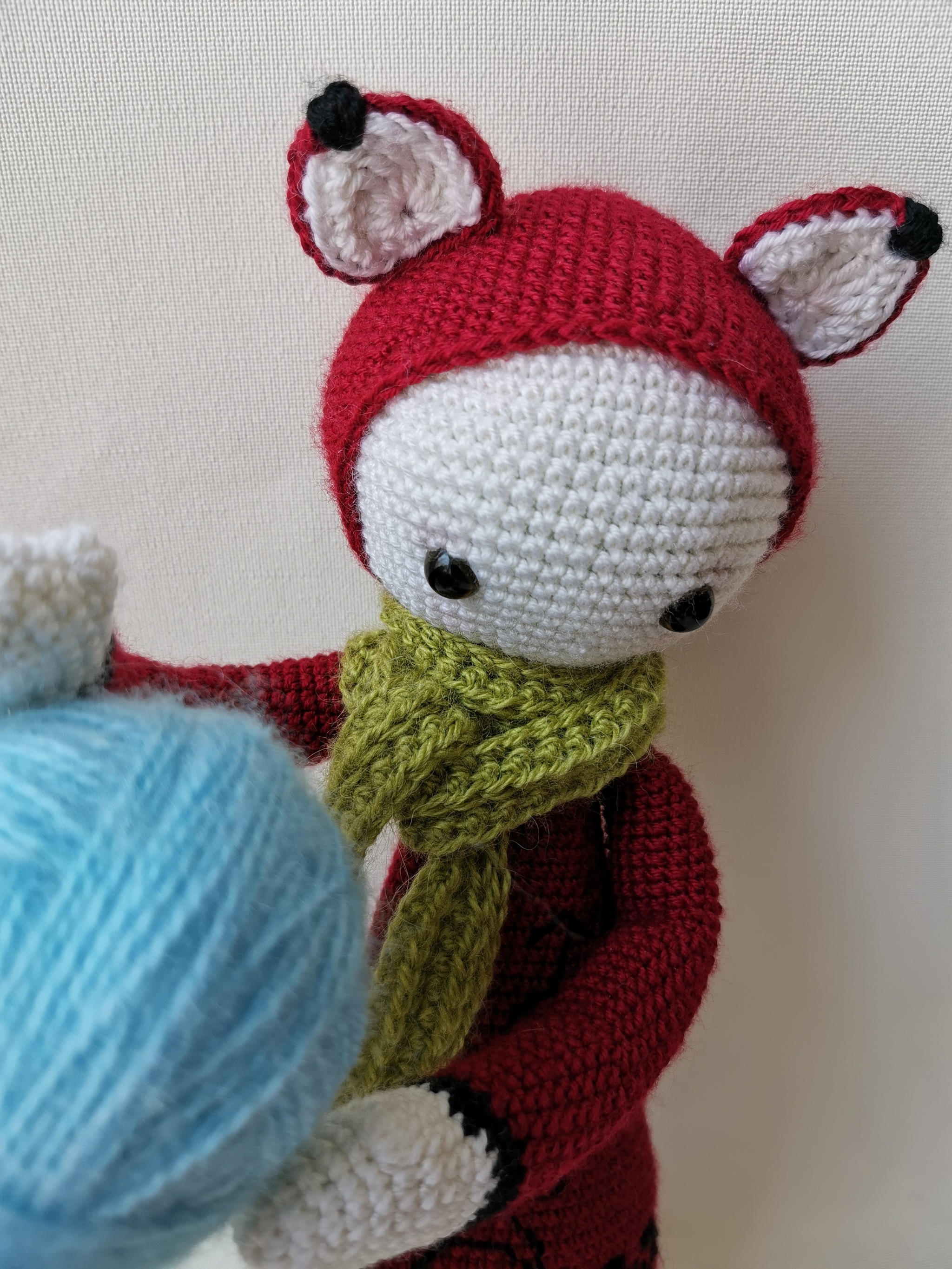 Phoebe the fox - My, Crochet, Process-free, Knitted toys, Handmade, Longpost, Needlework without process