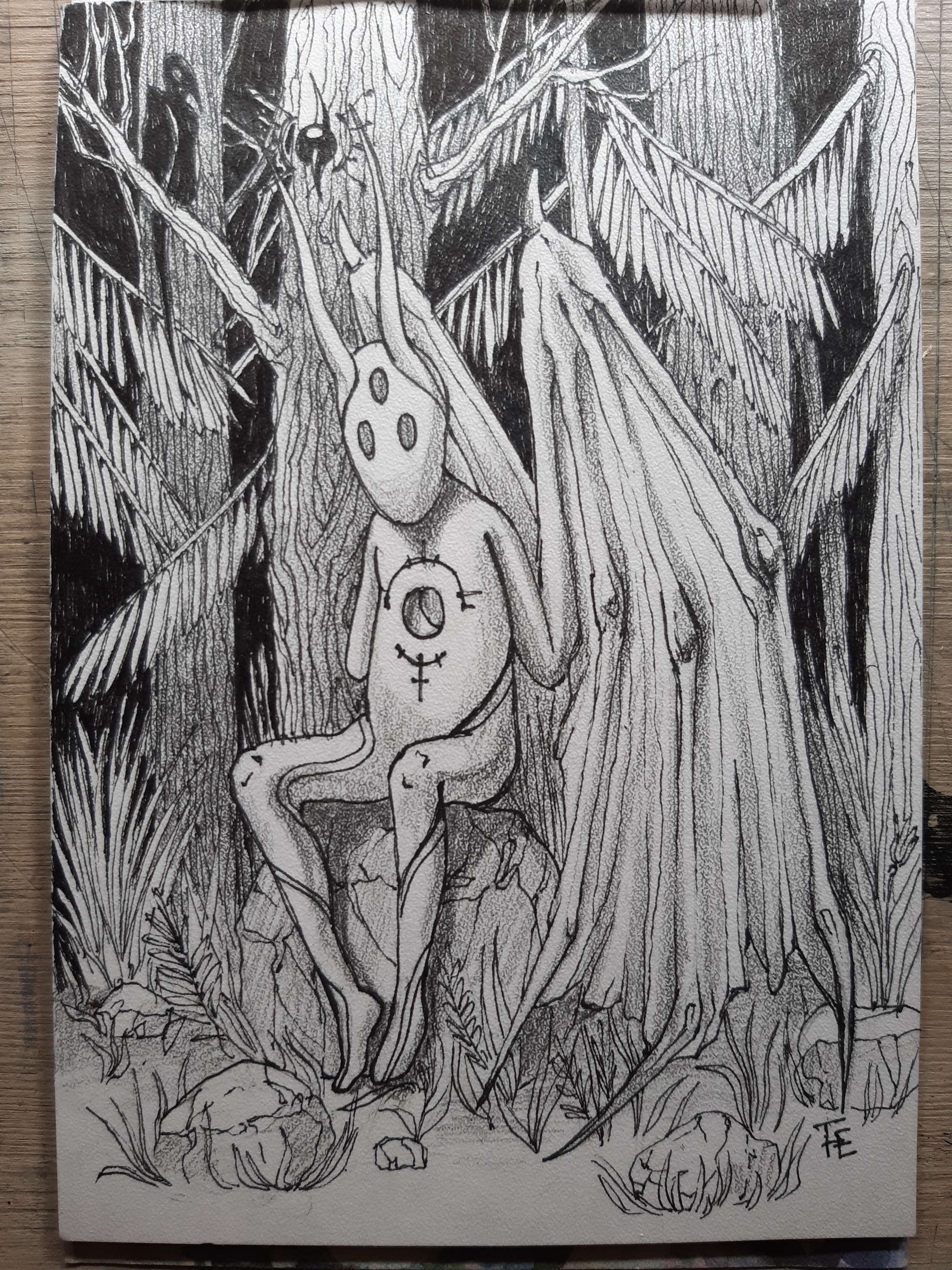 Forest Dweller Sketch - My, Drawing, Pencil drawing