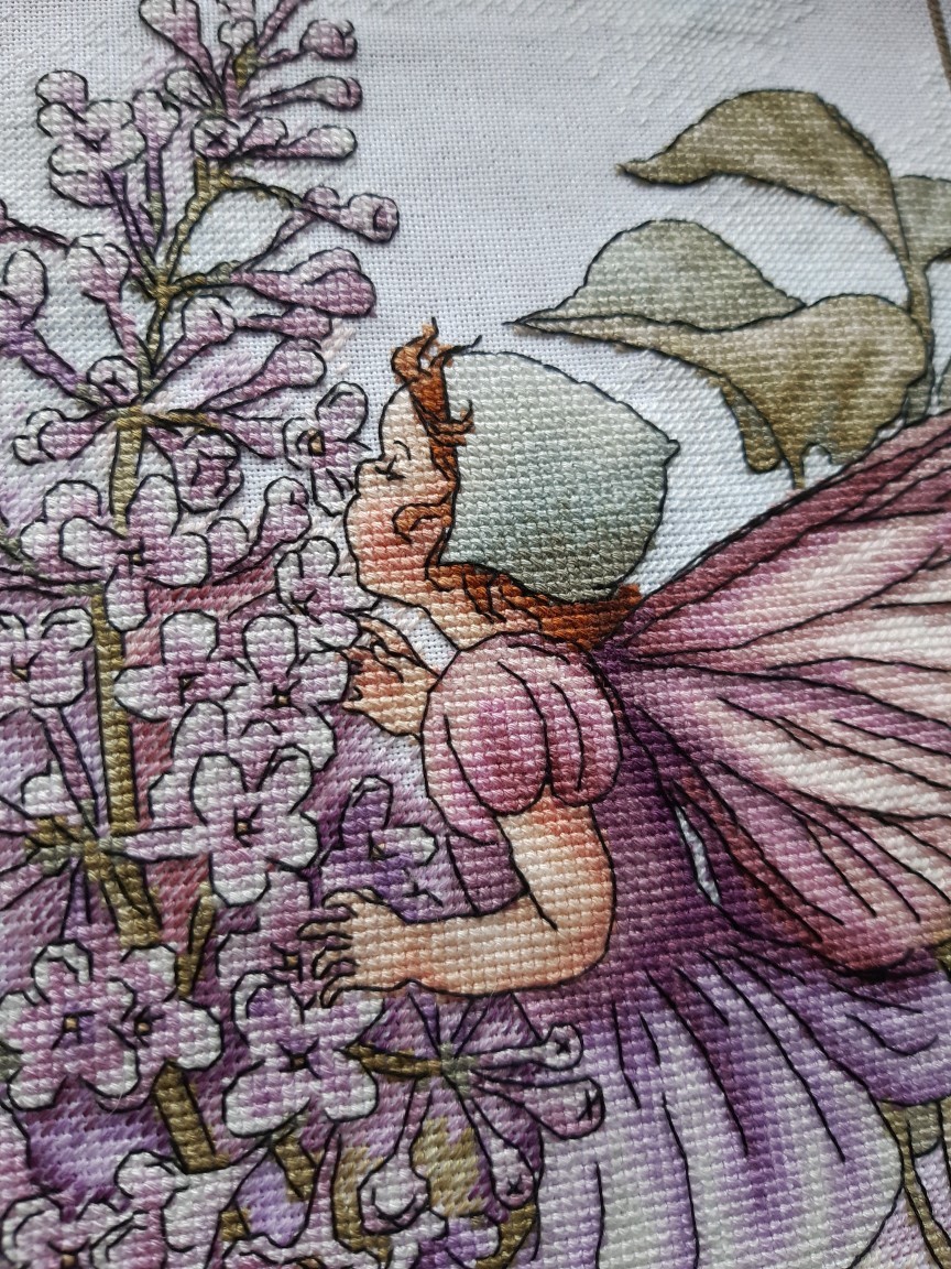 The magic of lilac - My, Cross-stitch, Author's scheme, Embroidery, Longpost