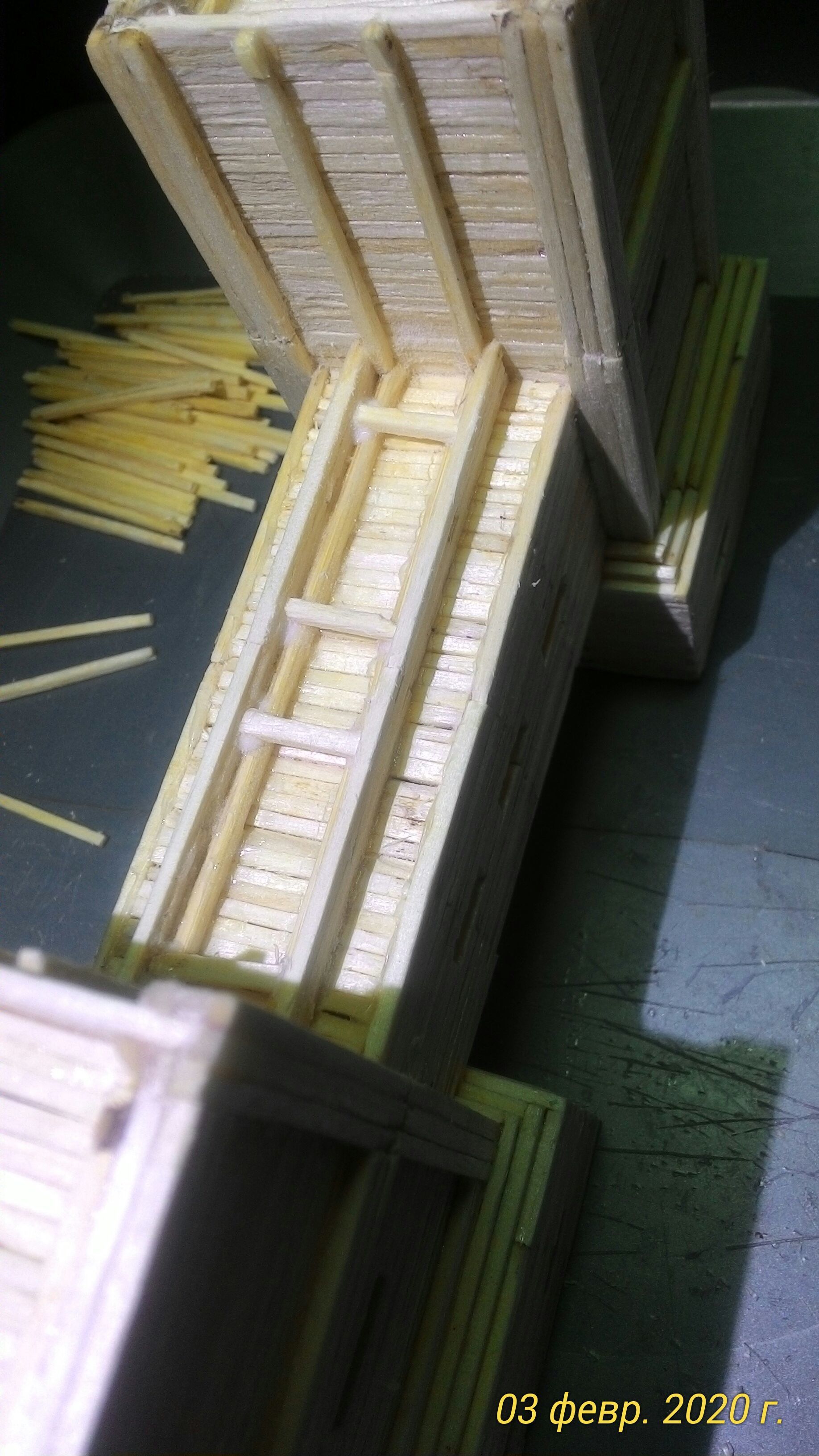 Fortress gates made of matches - My, Creation, Modeling, Matches, Hobby, Gates, Free time, Fortress, Longpost