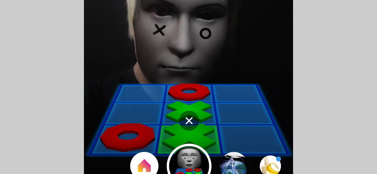 Instagram mask games, or double click with eyes - Instagram, Social networks, Augmented reality, Tic Tac Toe, Longpost