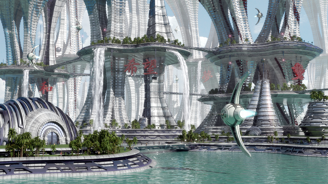 Futuristic landscapes by Jean-Francois Liesenborghs - Art, Digital drawing, Fantasy, Futurism, Jfliesenborghs, Longpost