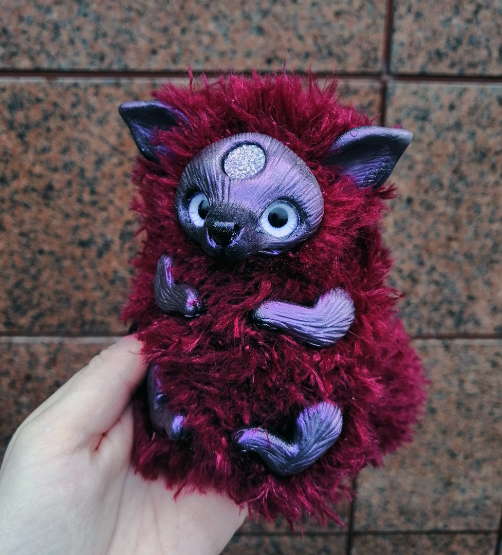 Beast - My, Crochet, Epoxy resin, Knitted toys, Polymer clay, Handmade, Longpost, Needlework without process