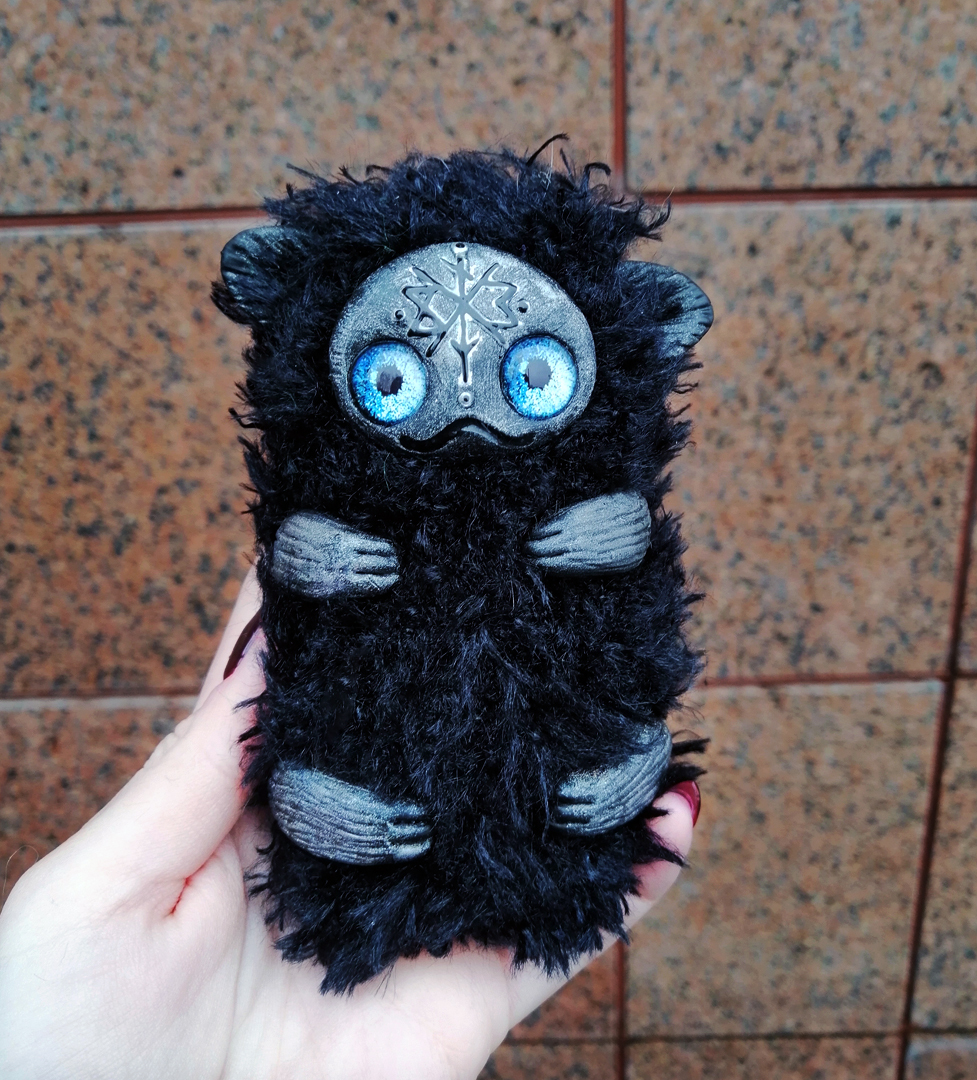 Beast - My, Crochet, Epoxy resin, Knitted toys, Polymer clay, Handmade, Longpost, Needlework without process