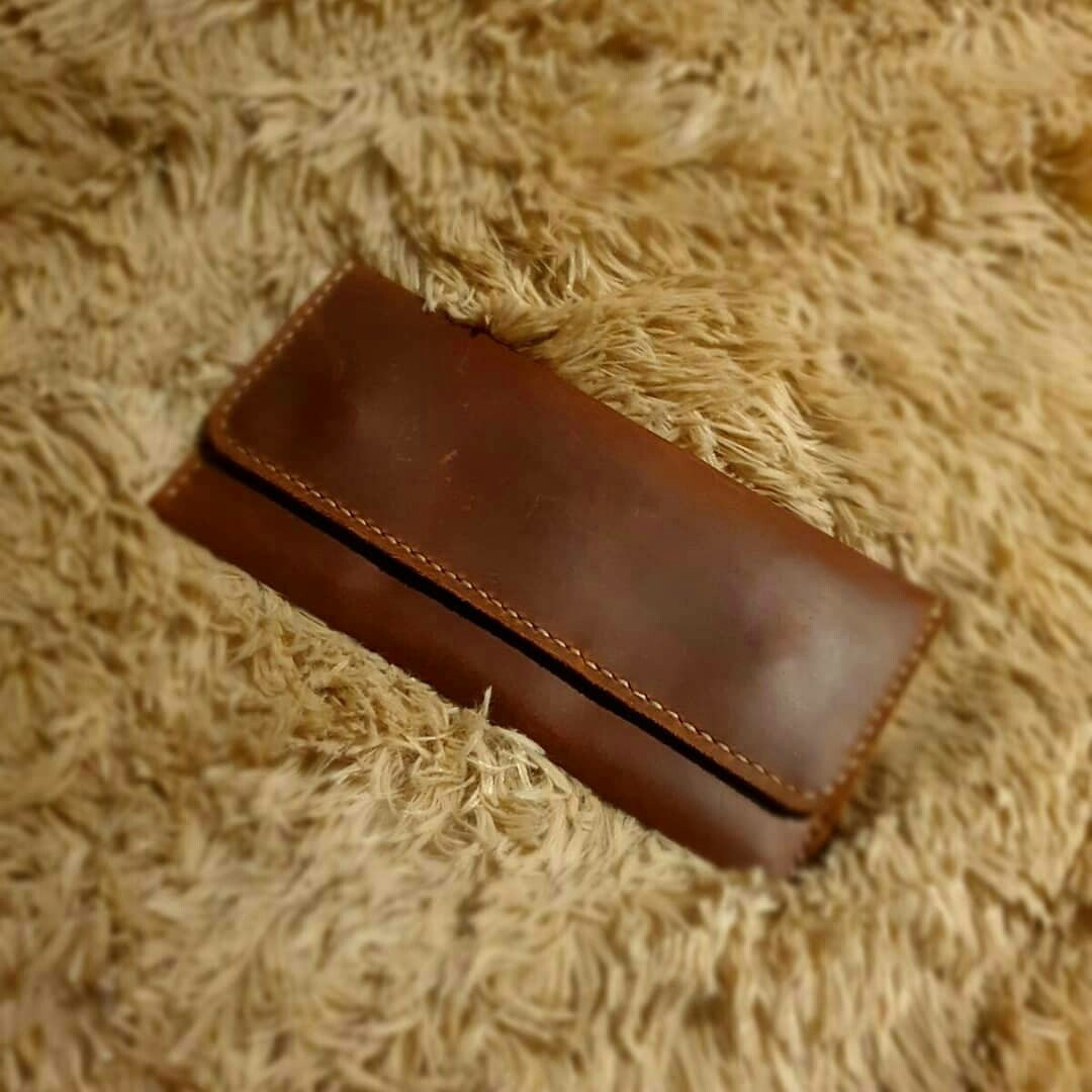 Women's wallet - My, Wallet, Leather products, Leather craft, With your own hands, Handmade, Longpost