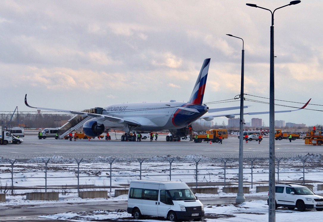 Aeroflot took delivery of the first A350 - My, Aeroflot, Airbus A350, A350, Airbus, Handsome men, Incident, Airplane, Longpost