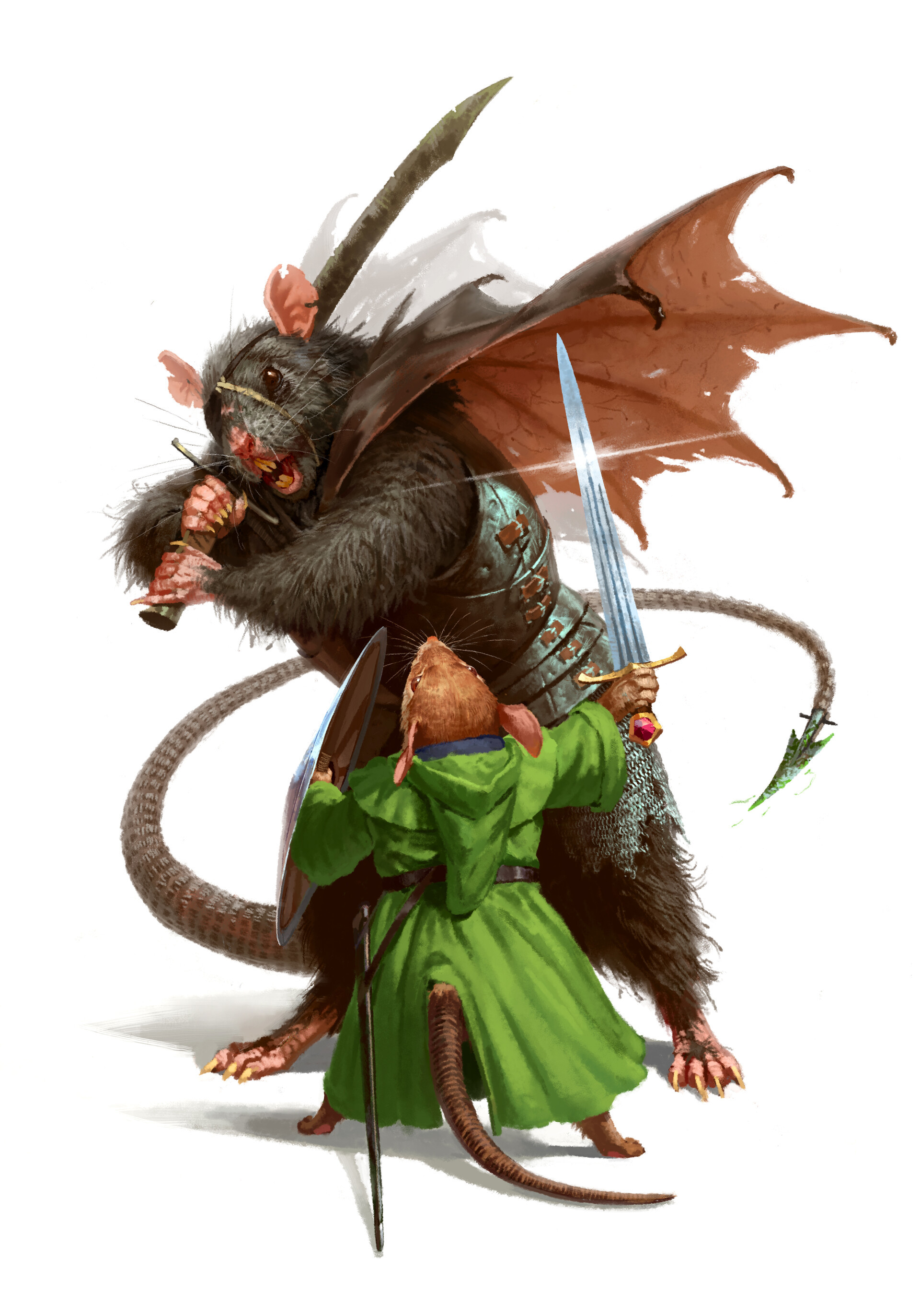 Redwall Defender - Art, Drawing, Redwall, Mouse, Rat, Manuel Castanon