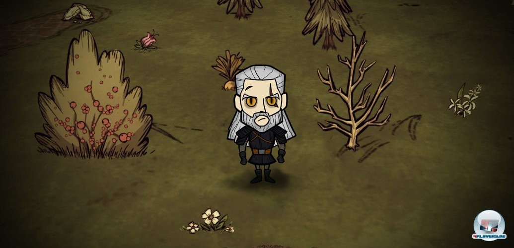 Geralt in Don't Starve - My, Witcher, Dont starve, Digital drawing, Art, Crossover, Longpost