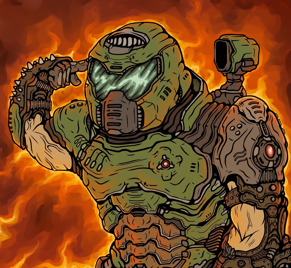 Trouble with the head - My, Doom, Doomguy, Games, Humor