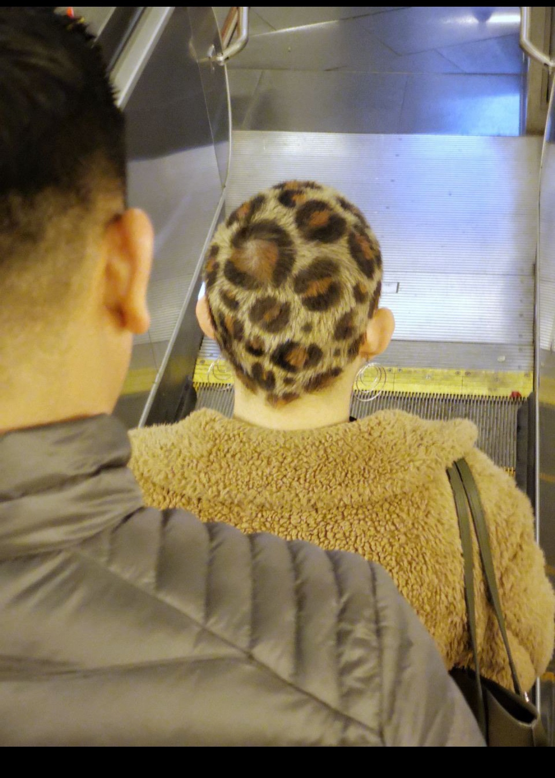 Met this fashionista on the subway - Metro, Moscow, Fashion, Leopard