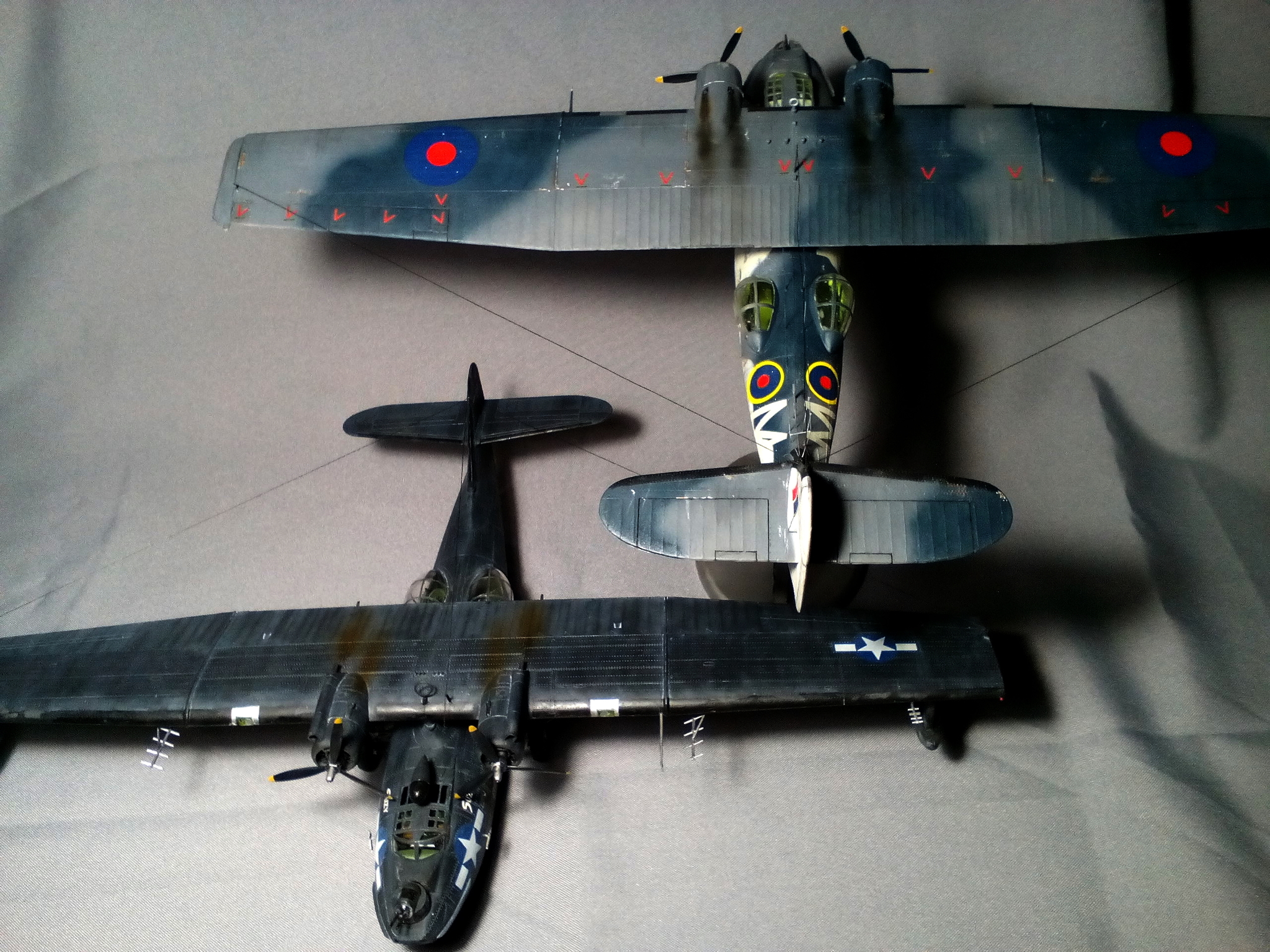 Black cat. Consolidated PBY-5A Catalina - My, Stand modeling, Prefabricated model, Aircraft modeling, The Second World War, Story, Amphibian, Catalina, Longpost