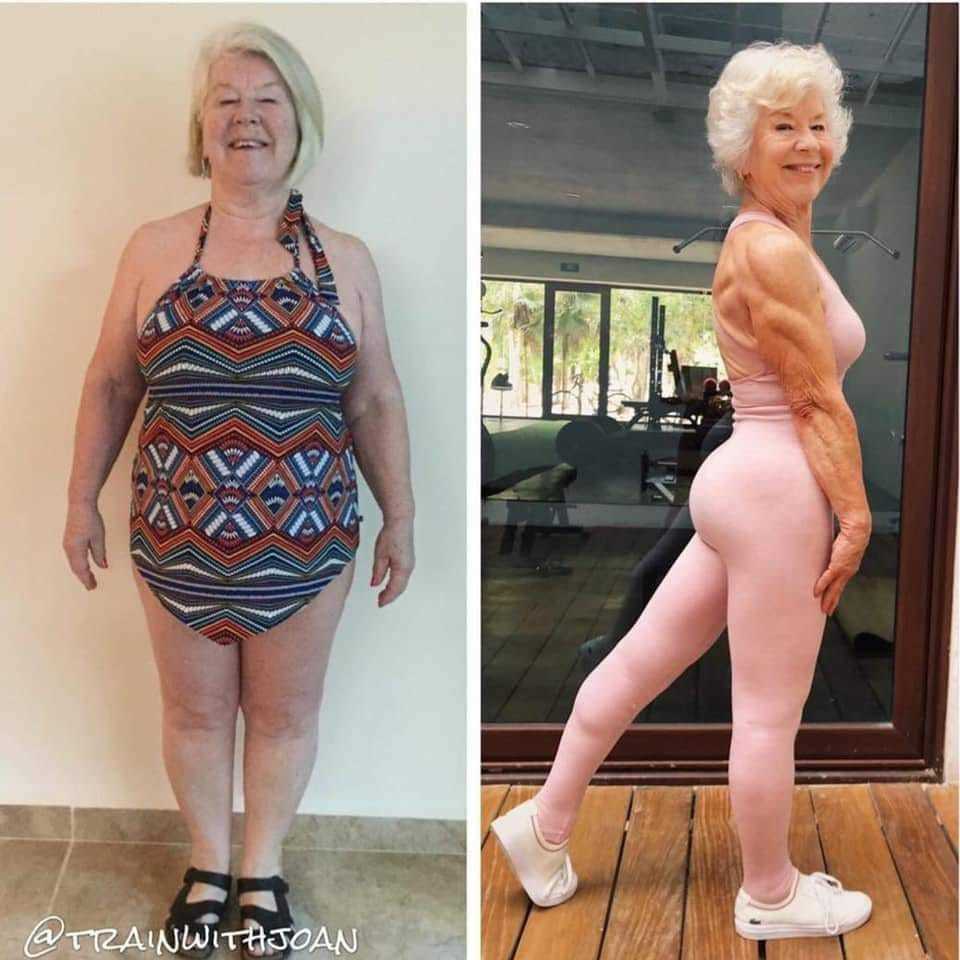 Transformation over three years of sports (70 left -73 right) - Sport, Transformation, Motivation, Grandmother, Physical fitness, Gym