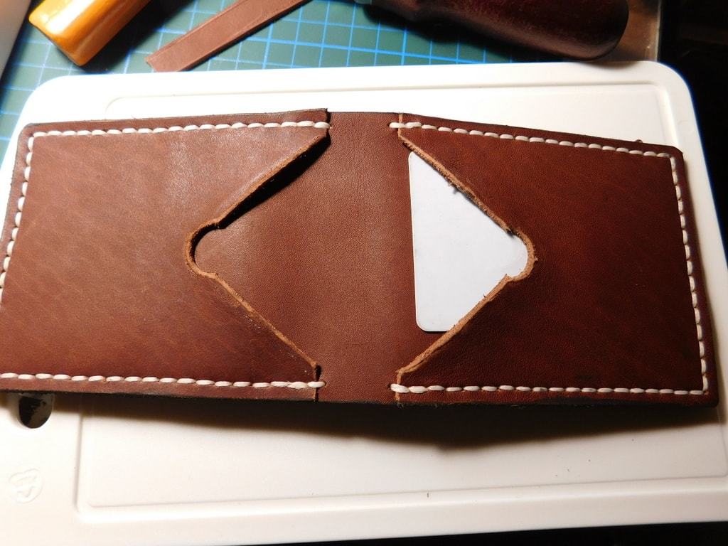 From the IT field to crafting or finding yourself. Do-it-yourself trial wallet made of genuine leather - My, Leather products, With your own hands, Handmade, Wallet, Longpost