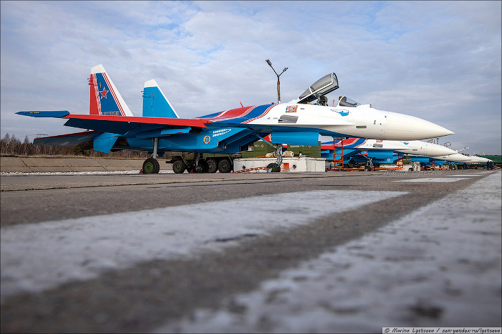 “Russian Knights” on the new Su-35S in Kubinka - Fighter, Airplane, Army, Russia, Drying, Longpost