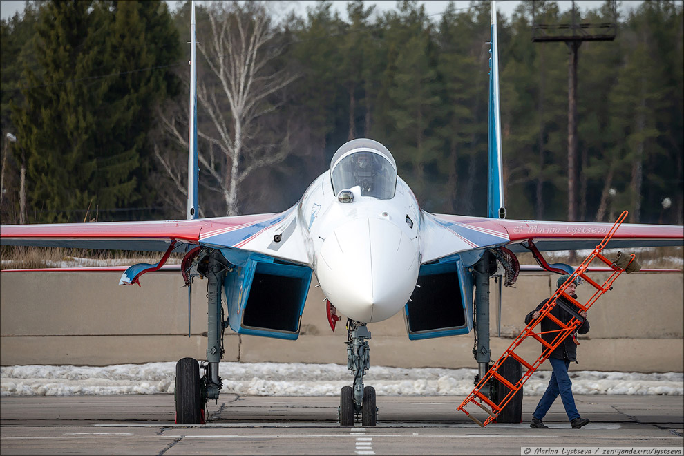 “Russian Knights” on the new Su-35S in Kubinka - Fighter, Airplane, Army, Russia, Drying, Longpost