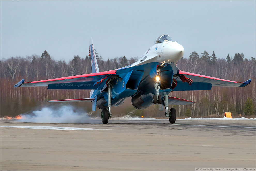 “Russian Knights” on the new Su-35S in Kubinka - Fighter, Airplane, Army, Russia, Drying, Longpost