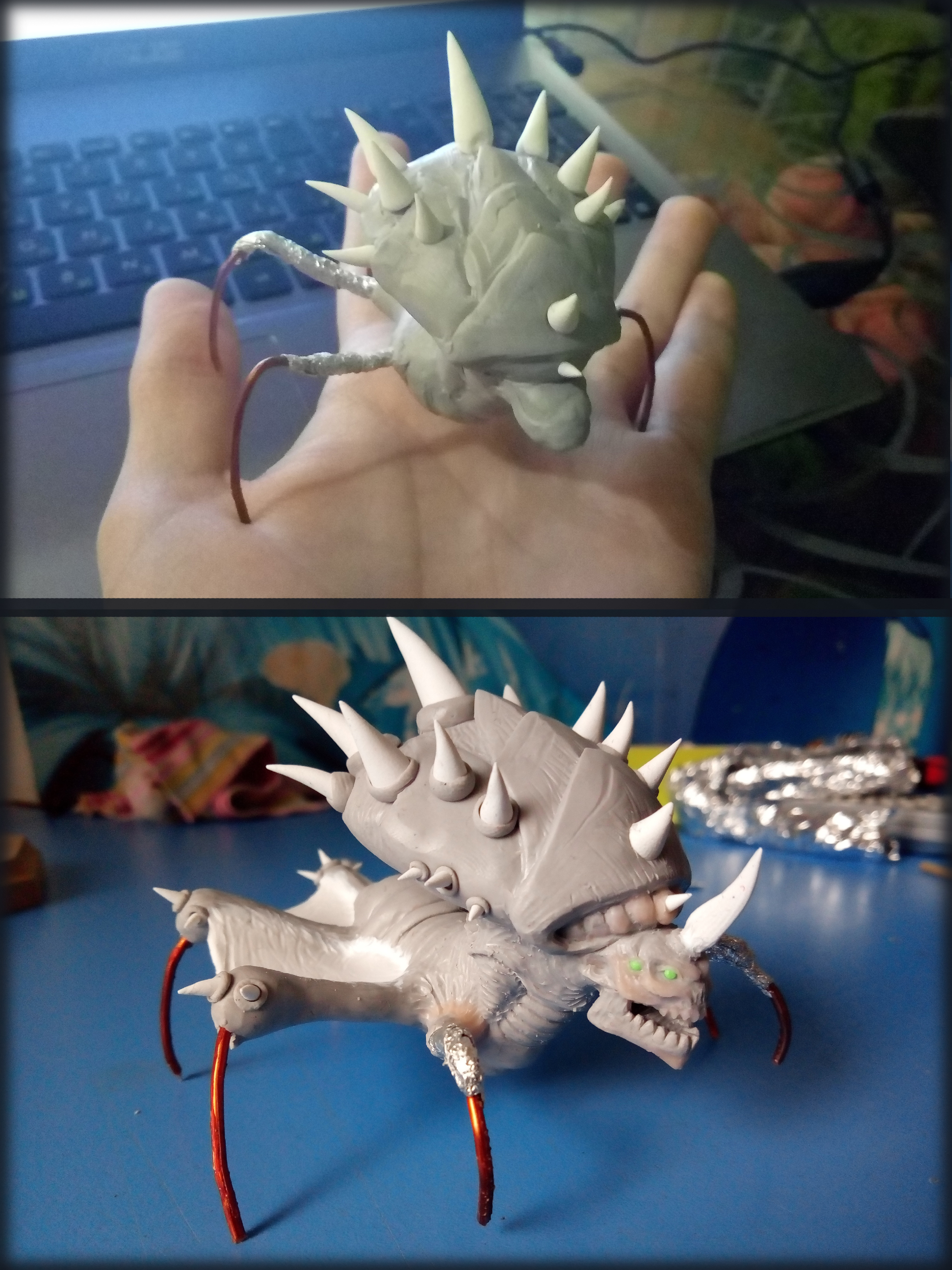 Making a StarCraft 2 Lurker figurine - My, Needlework with process, Blizzard, Longpost, Hobby, Art, Starcraft 2, Zerg, Starcraft