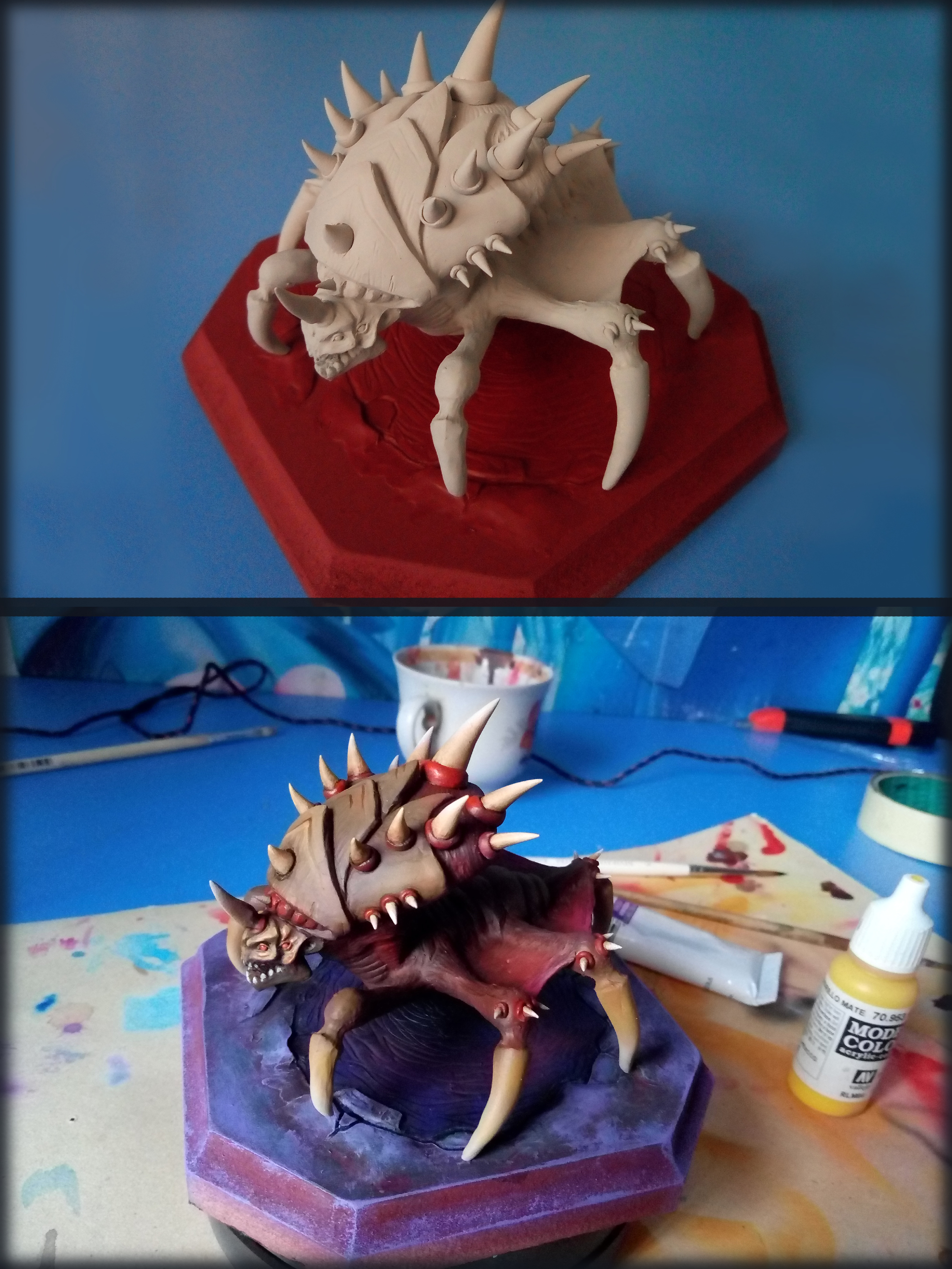 Making a StarCraft 2 Lurker figurine - My, Needlework with process, Blizzard, Longpost, Hobby, Art, Starcraft 2, Zerg, Starcraft